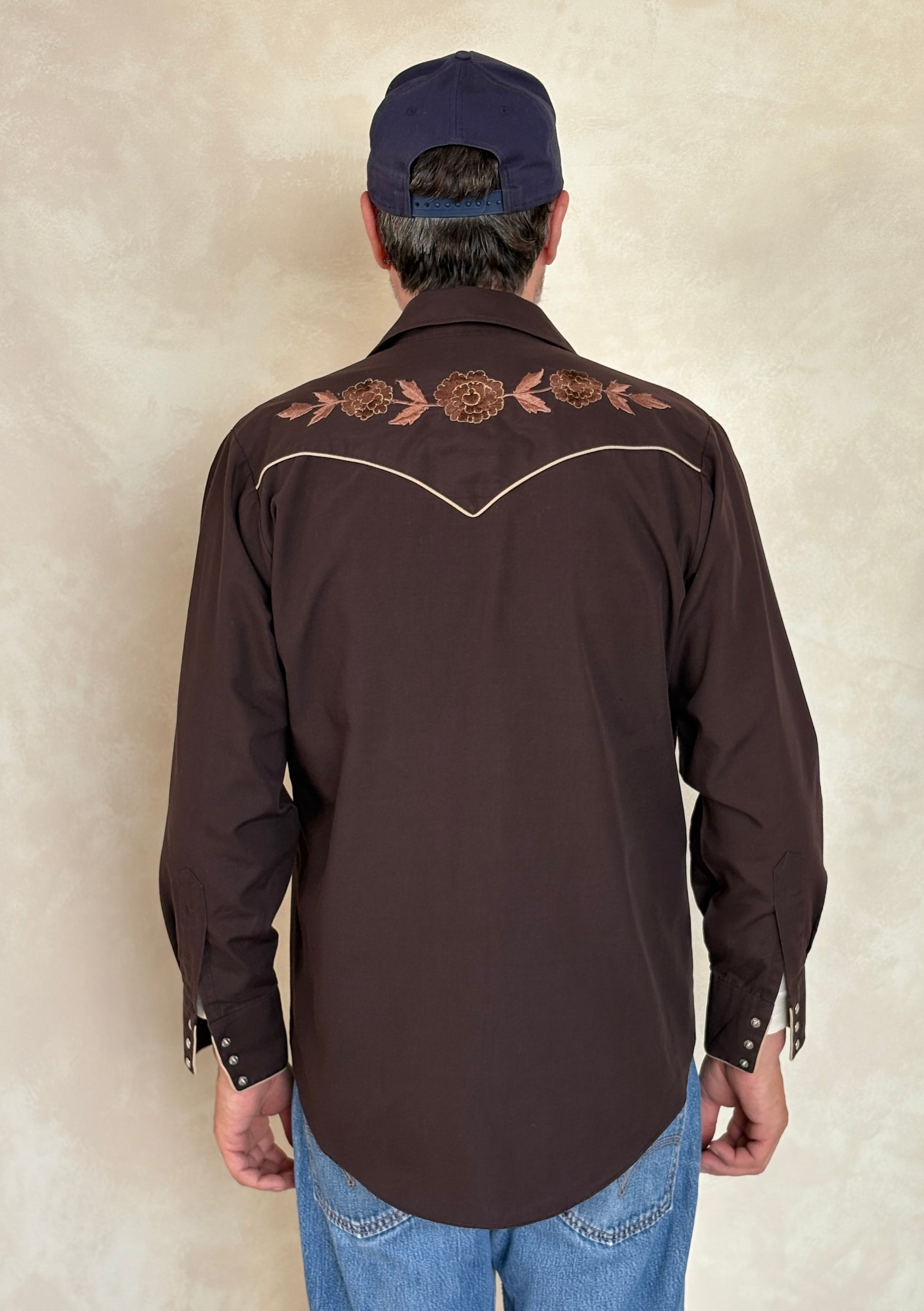 Size M. Authentic Vintage 70’s embroidered Western Shirt - USA Vintage Bcn