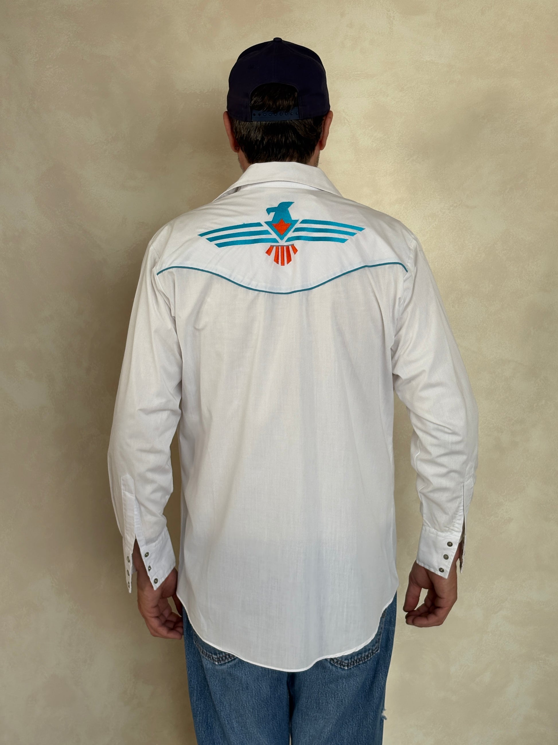 Size M. Authentic Vintage 80’s embroidered Western Shirt - USA Vintage Bcn