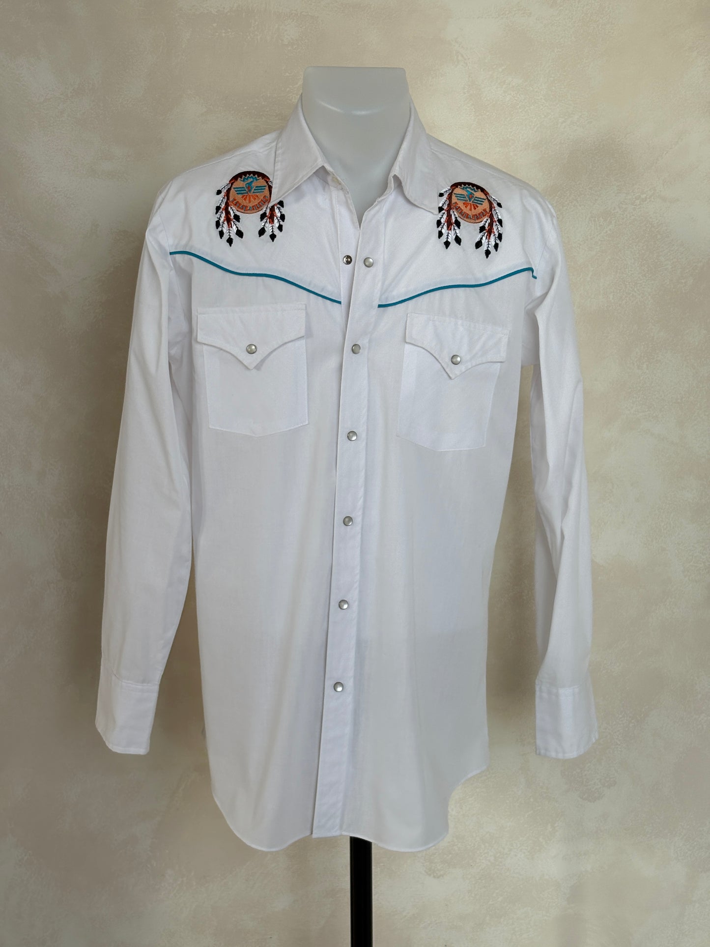Size M. Authentic Vintage 80’s embroidered Western Shirt - USA Vintage Bcn