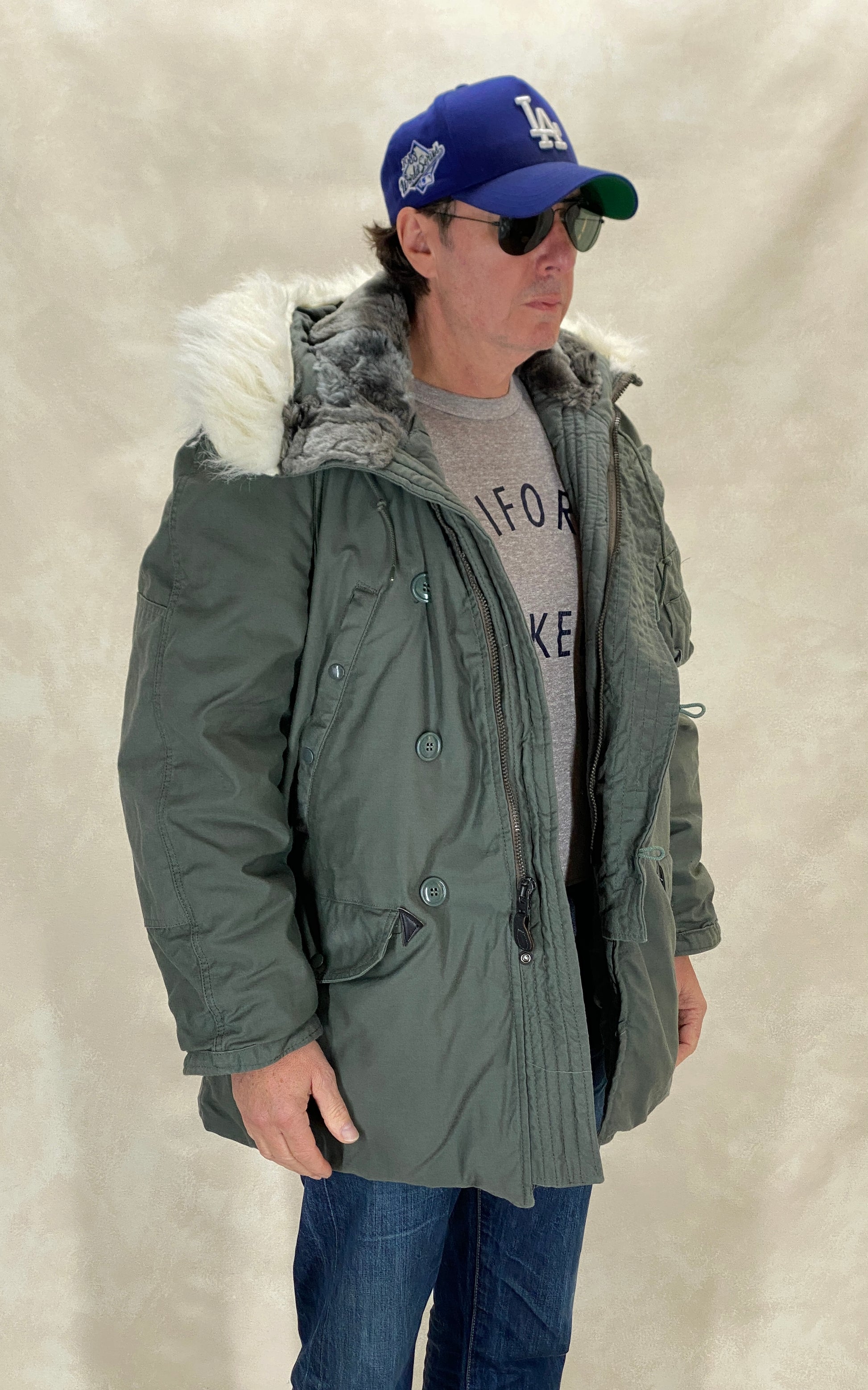 Medium. Authentic 1981 US Air Force vintage N-3B extreme cold weather Flyer coat Jacket - USA Vintage Bcn