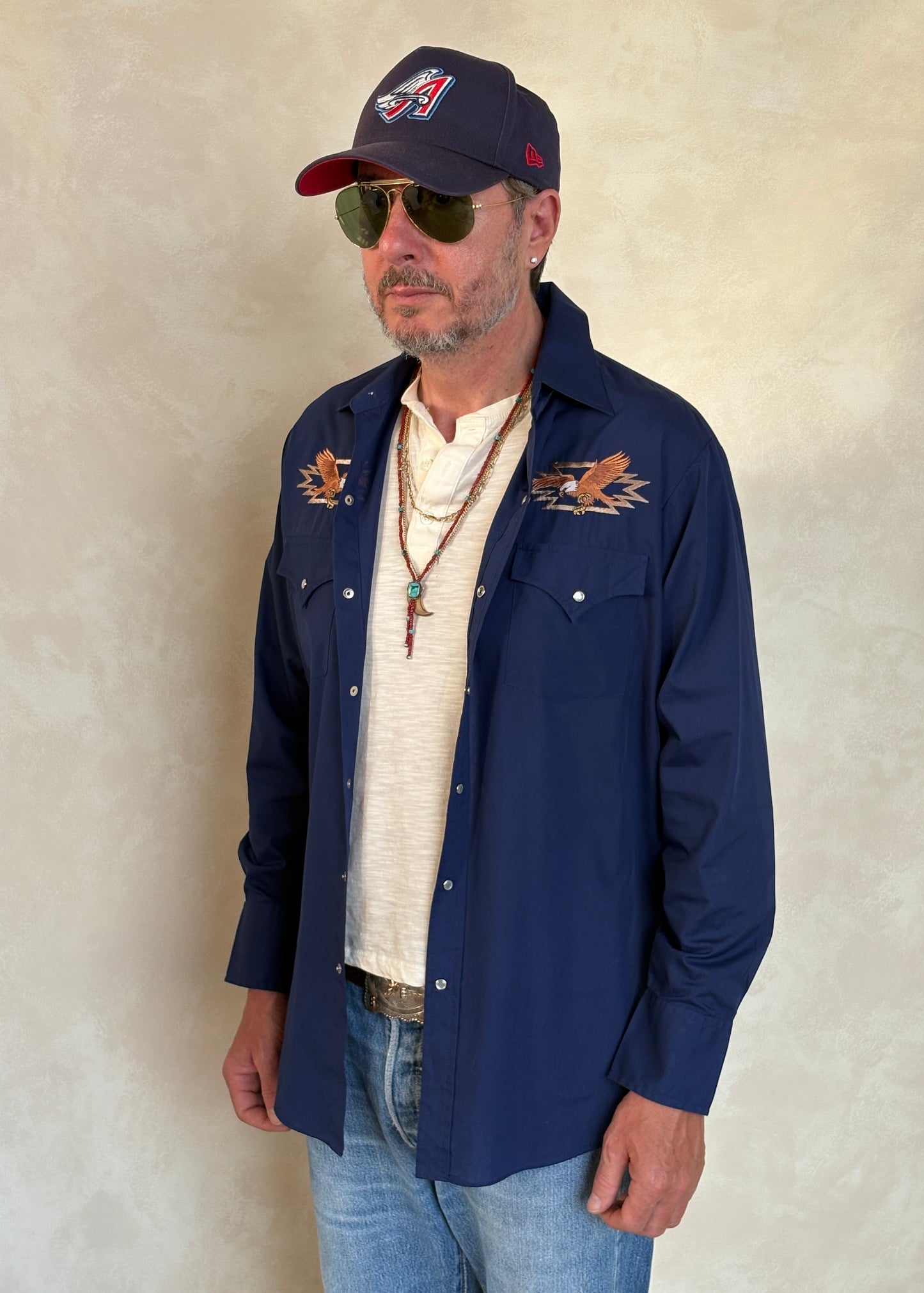 Size M. Authentic Vintage 80’s embroidered Western Shirt - USA Vintage Bcn