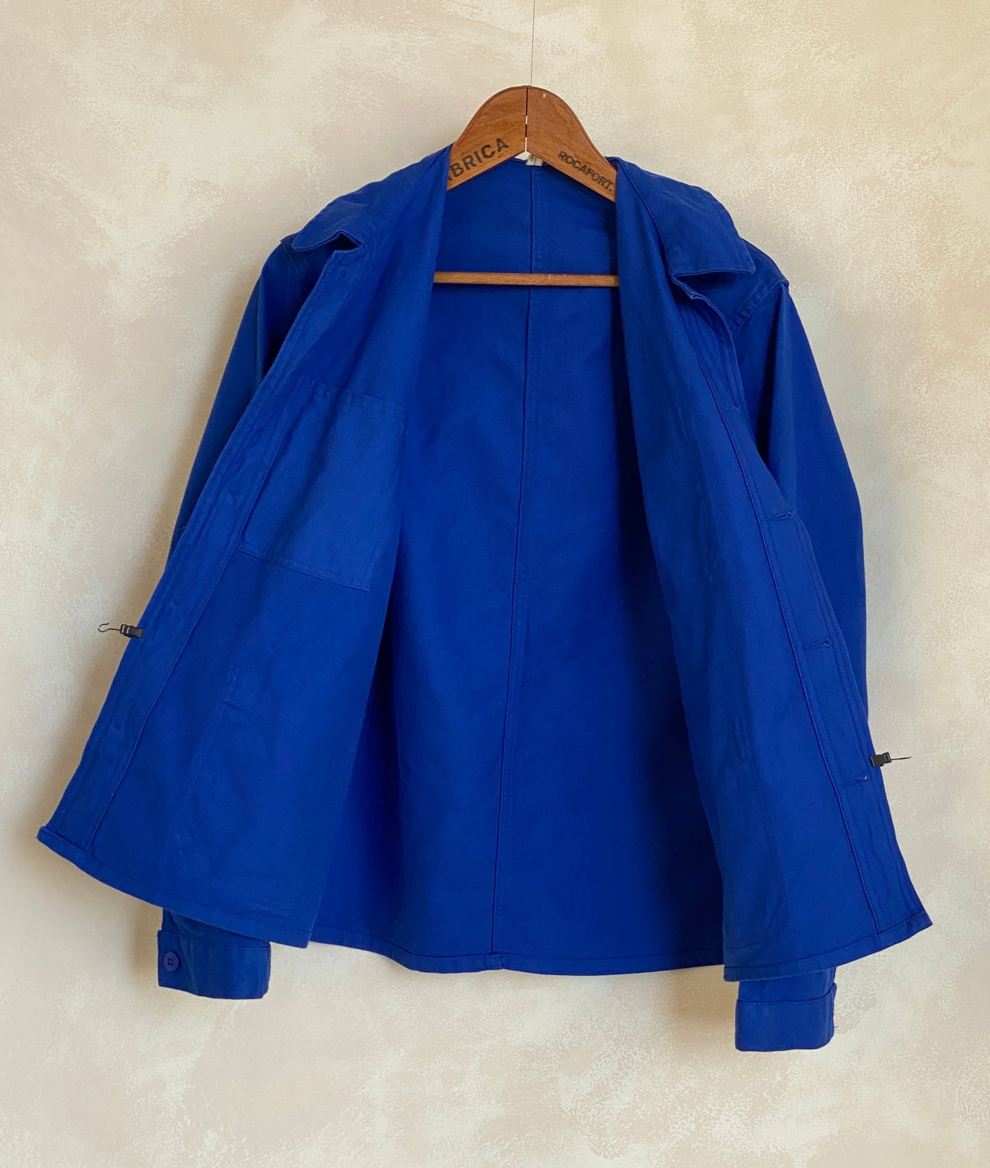 Vintage French cotton work jacket in size 48EU, classic retro utility style from USA Vintage BCN
