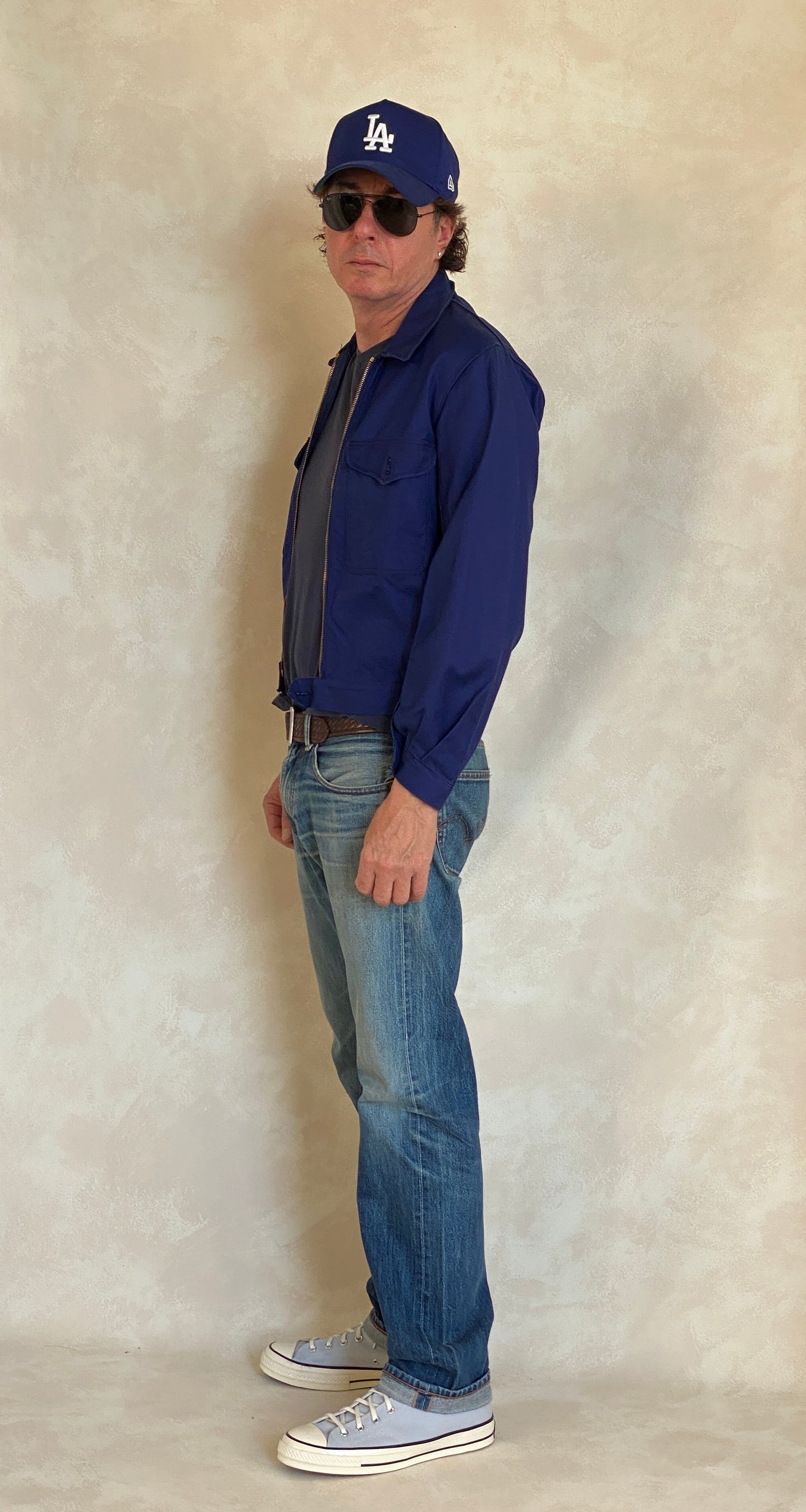 Vintage French cyclist jacket in size 36EU, classic workwear style, washed once for soft vintage look