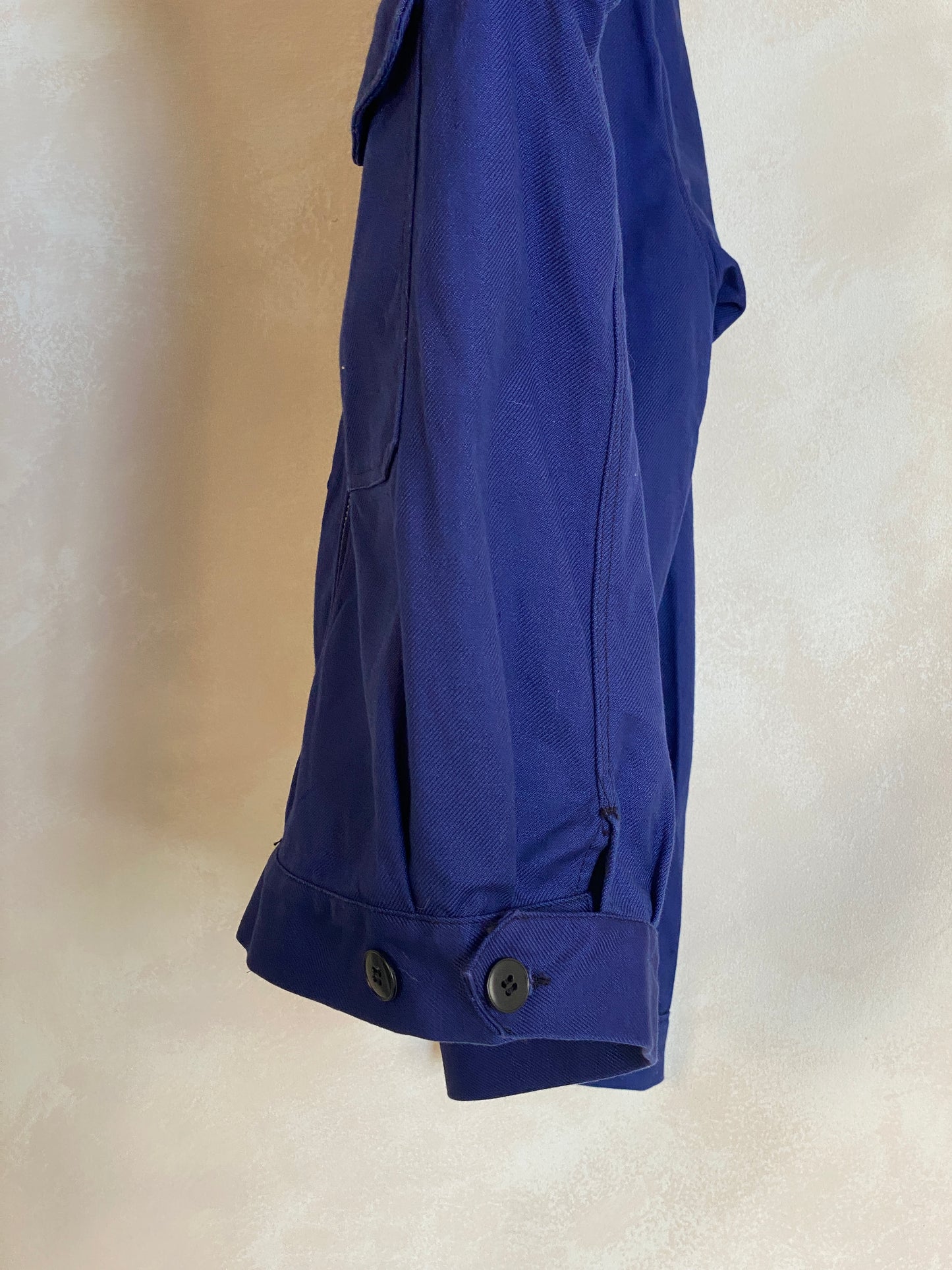 Vintage French cyclist jacket in size 36EU, classic workwear style, washed once for soft vintage look