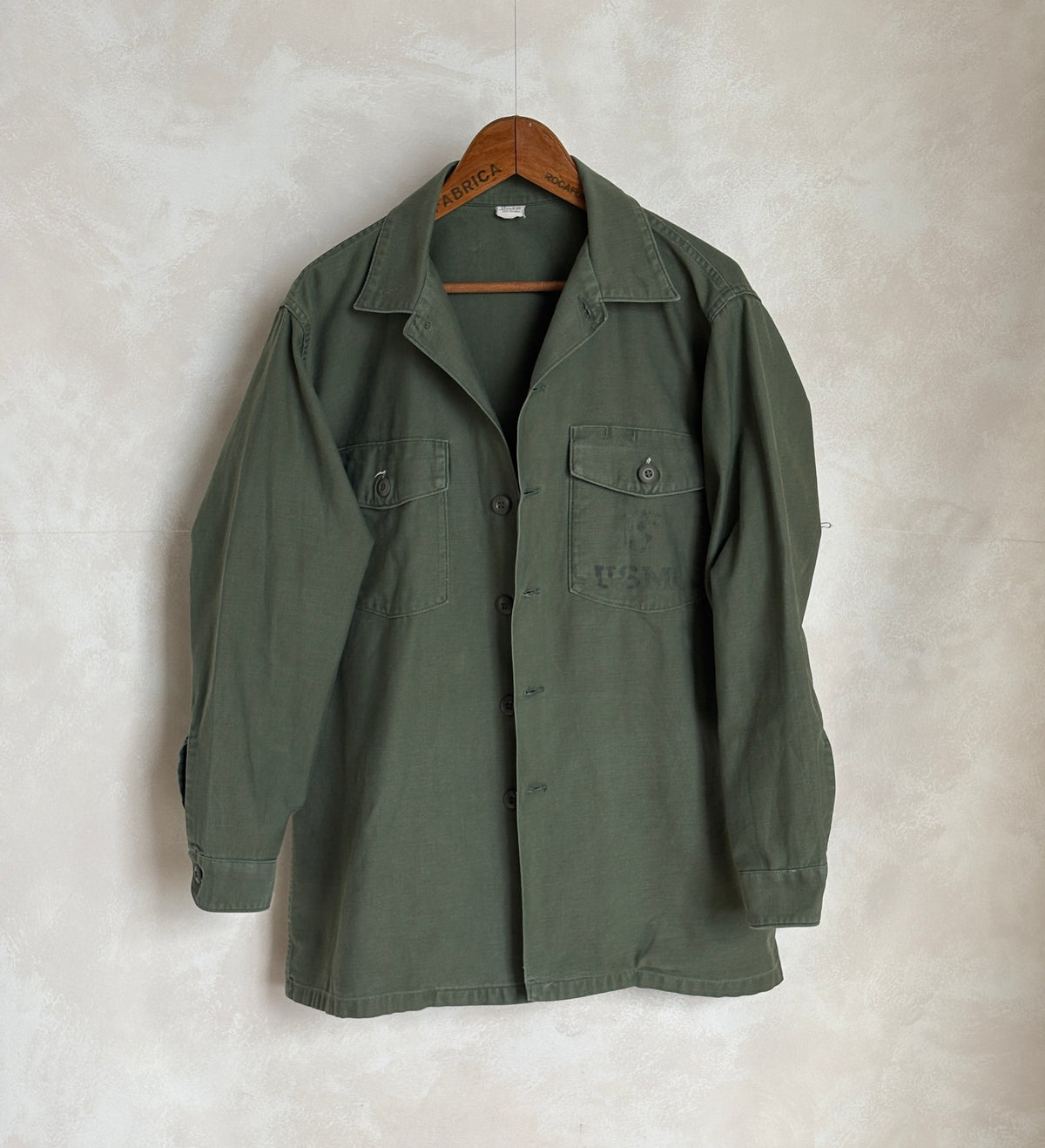 XL, Authentic 1966 US Army OG-107 Fatigue Shirt – Vietnam War Era-AJ357 Studio