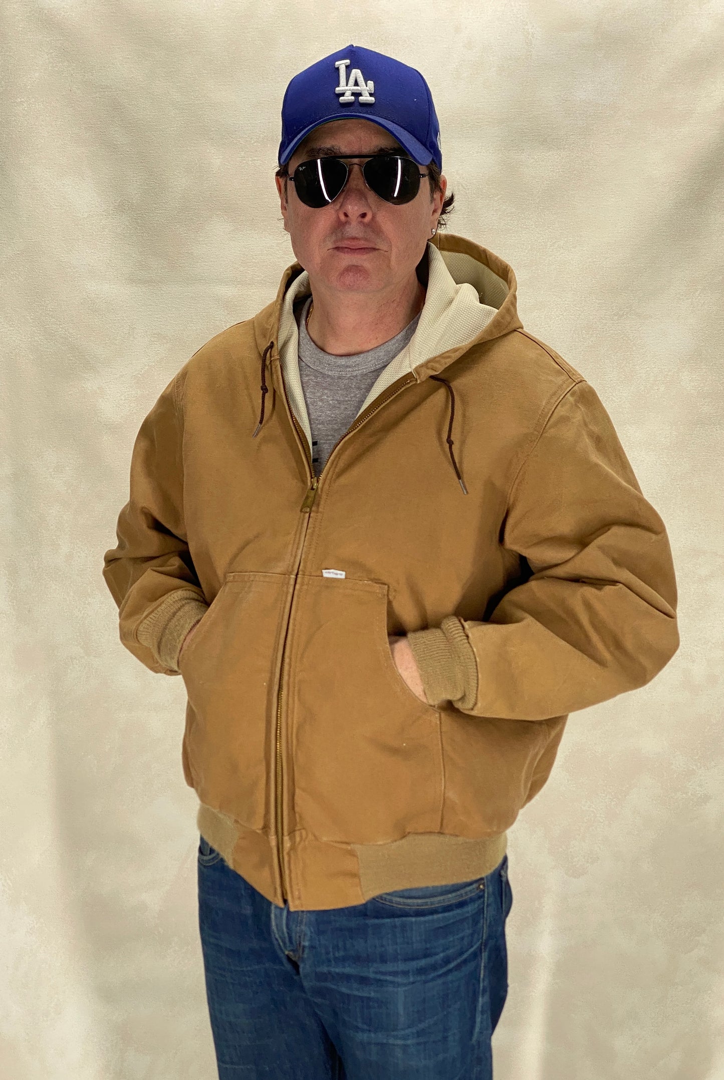 Size X Large. 90s Vintage hooded Carhartt jacket Made in USA - USA Vintage Bcn