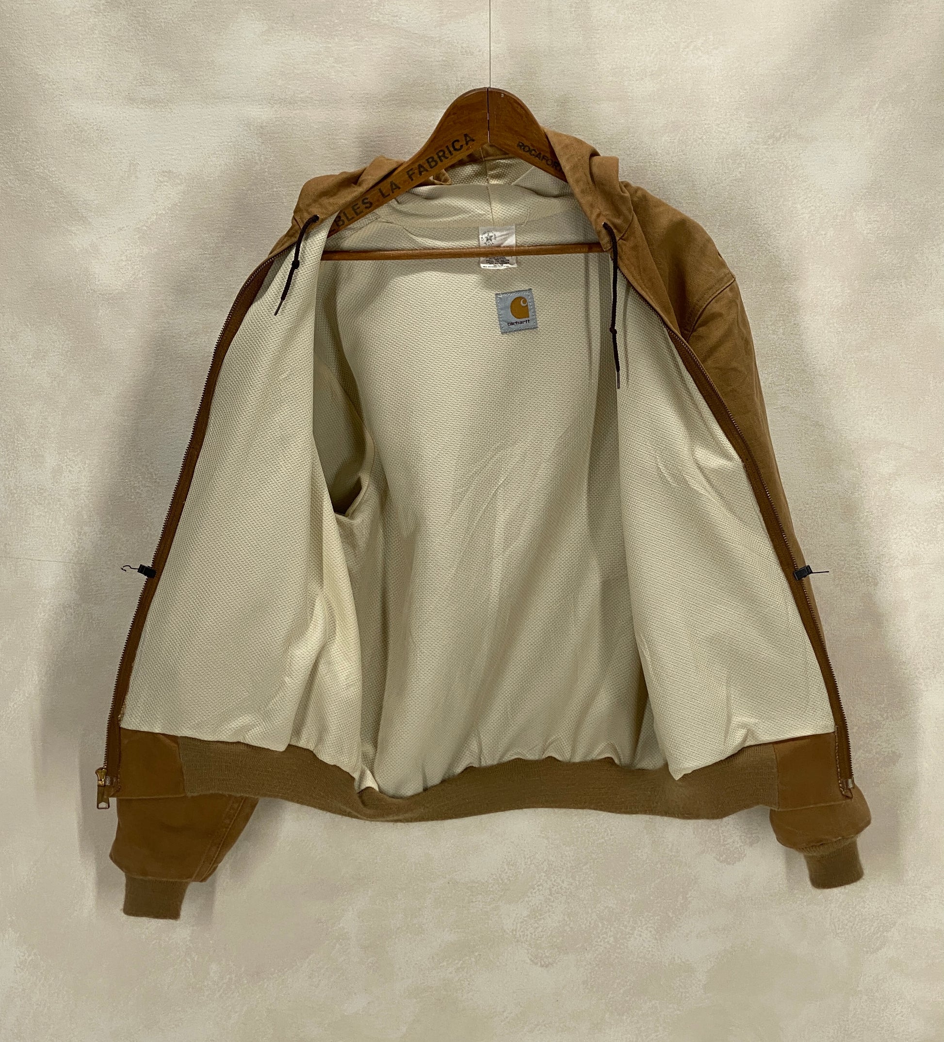Size X Large. 90s Vintage hooded Carhartt jacket Made in USA - USA Vintage Bcn
