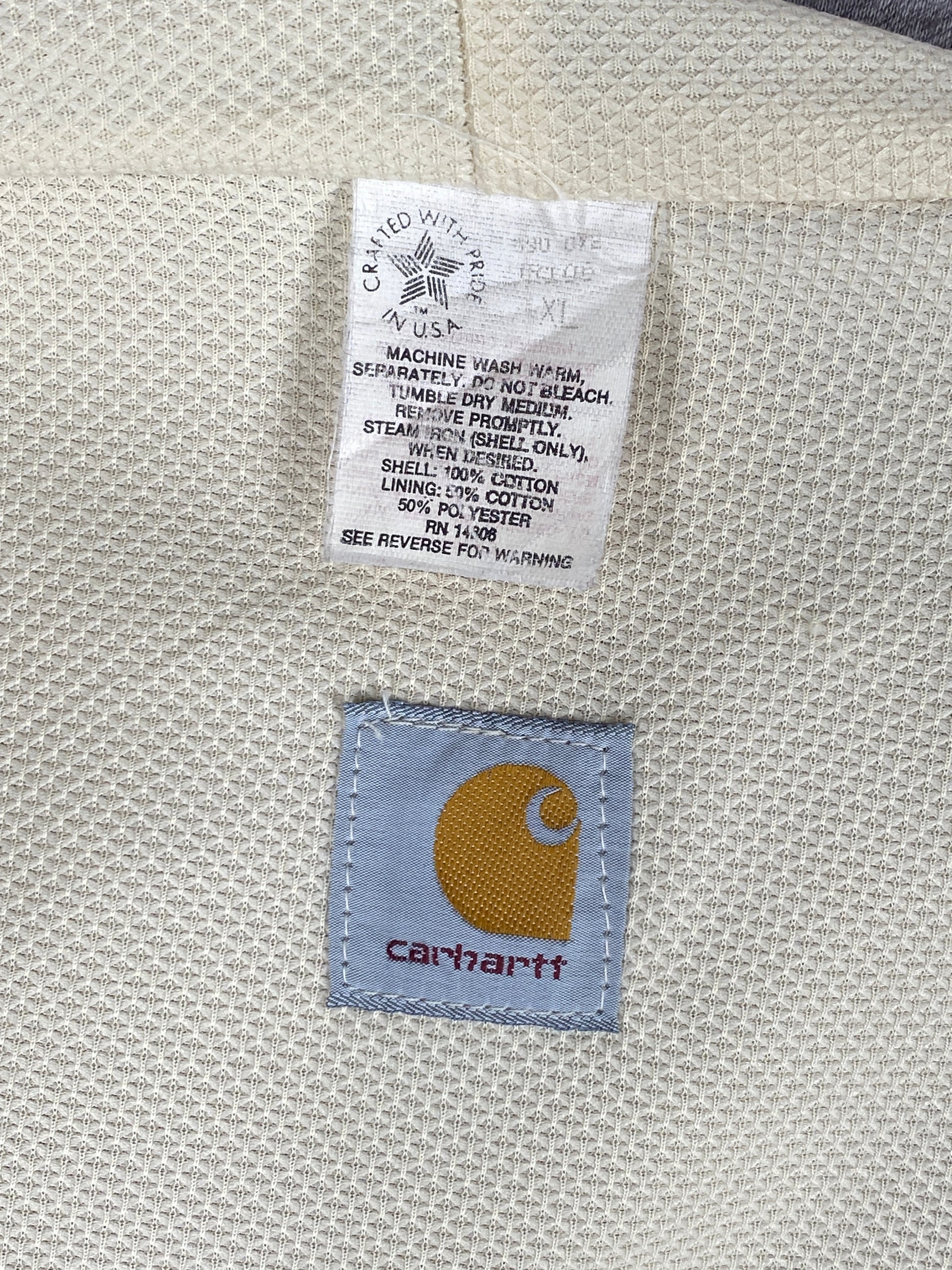 Size X Large. 90s Vintage hooded Carhartt jacket Made in USA - USA Vintage Bcn