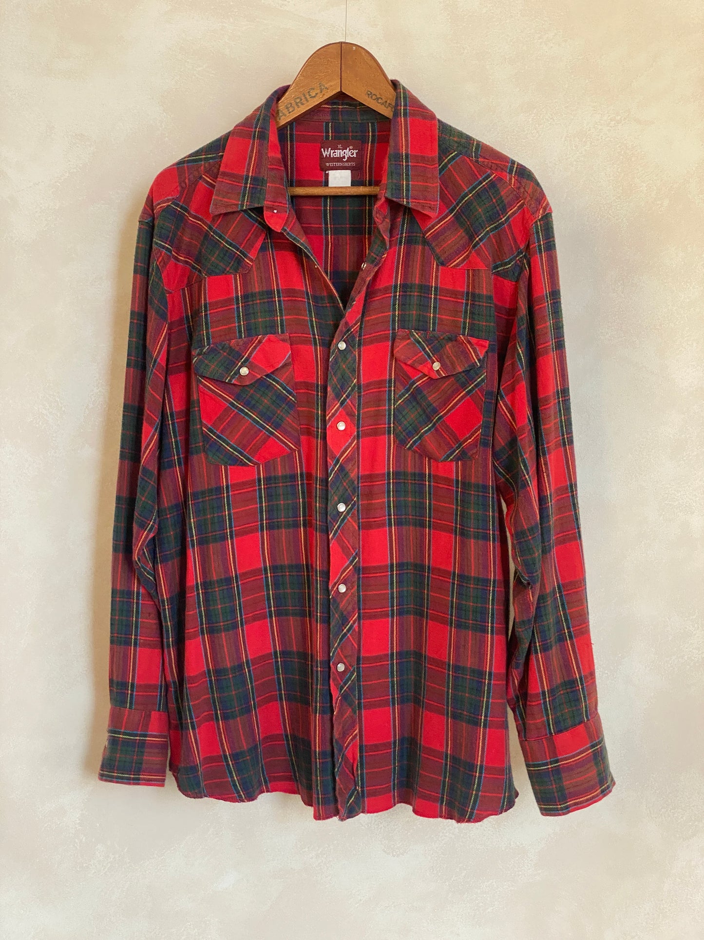 XL Vintage 80’s Plaid Flannel Western Shirt | Classic Retro Style | USA Vintage BCN