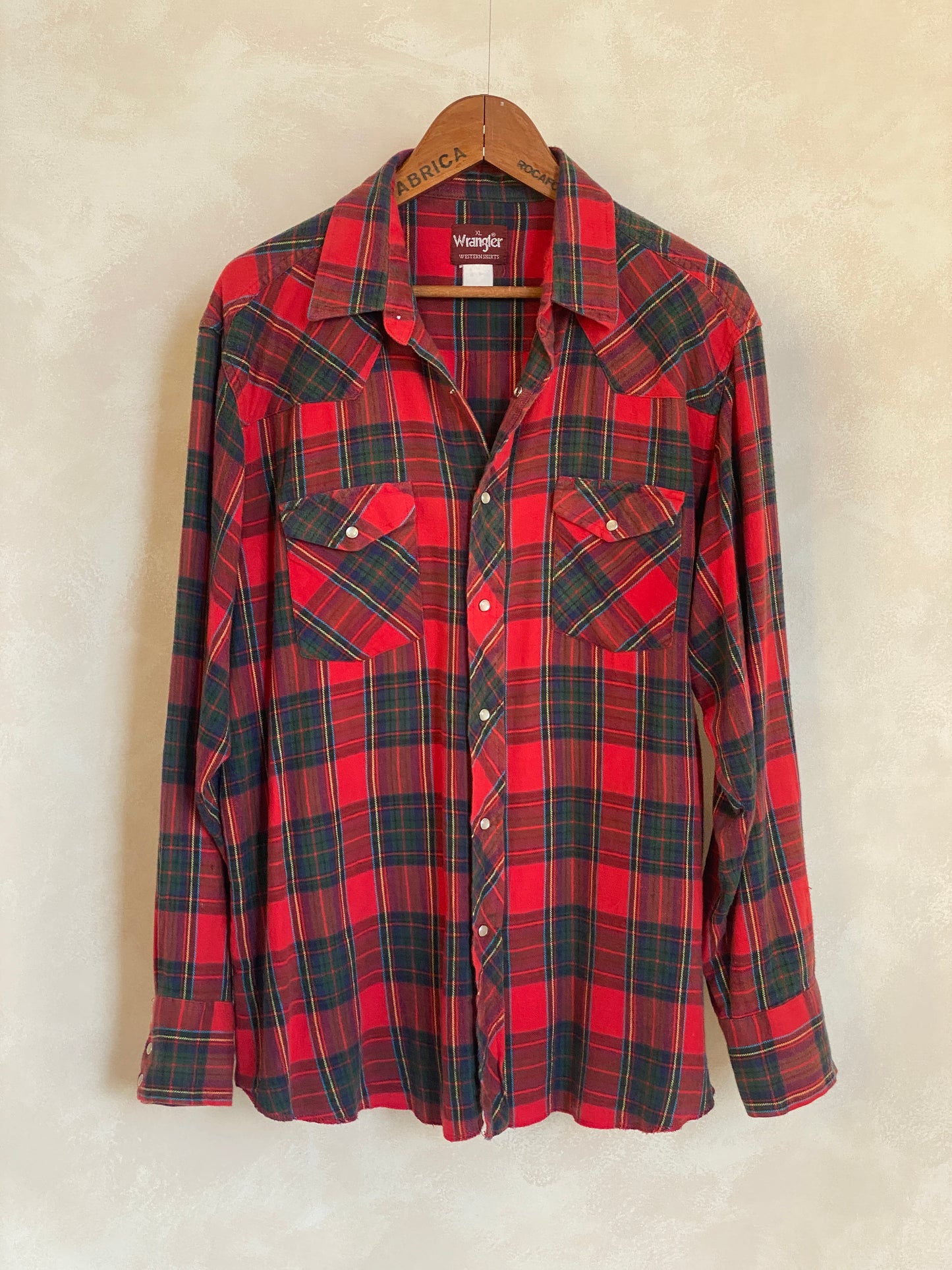 XL Vintage 80’s Plaid Flannel Western Shirt | Classic Retro Style | USA Vintage BCN