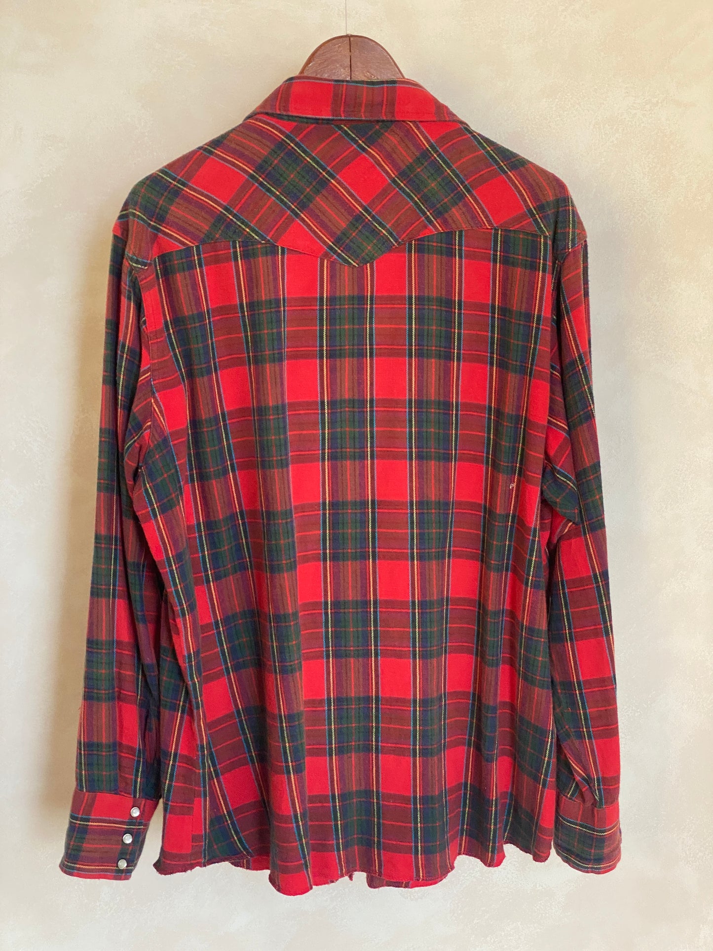 XL Vintage 80’s Plaid Flannel Western Shirt | Classic Retro Style | USA Vintage BCN-AJ357 Studio