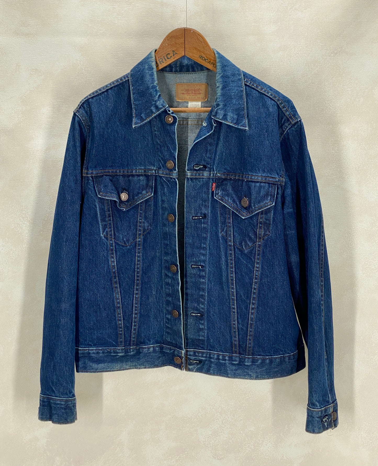 Size 42US / 52EU Vintage late 70s 70505 Levis 2 pockets made in USA - USA Vintage Bcn
