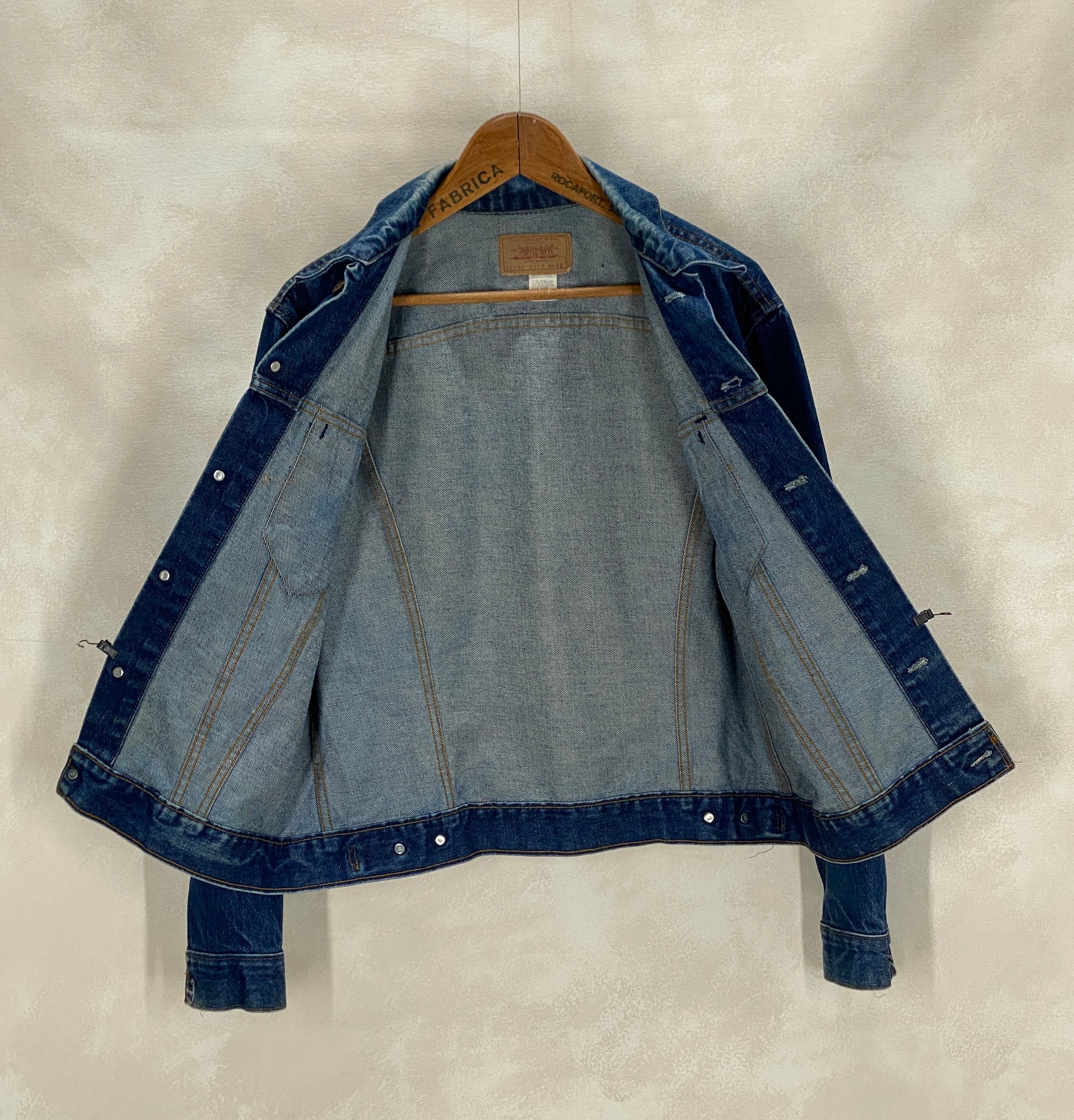 Size 42US / 52EU Vintage late 70s 70505 Levis 2 pockets made in USA - USA Vintage Bcn