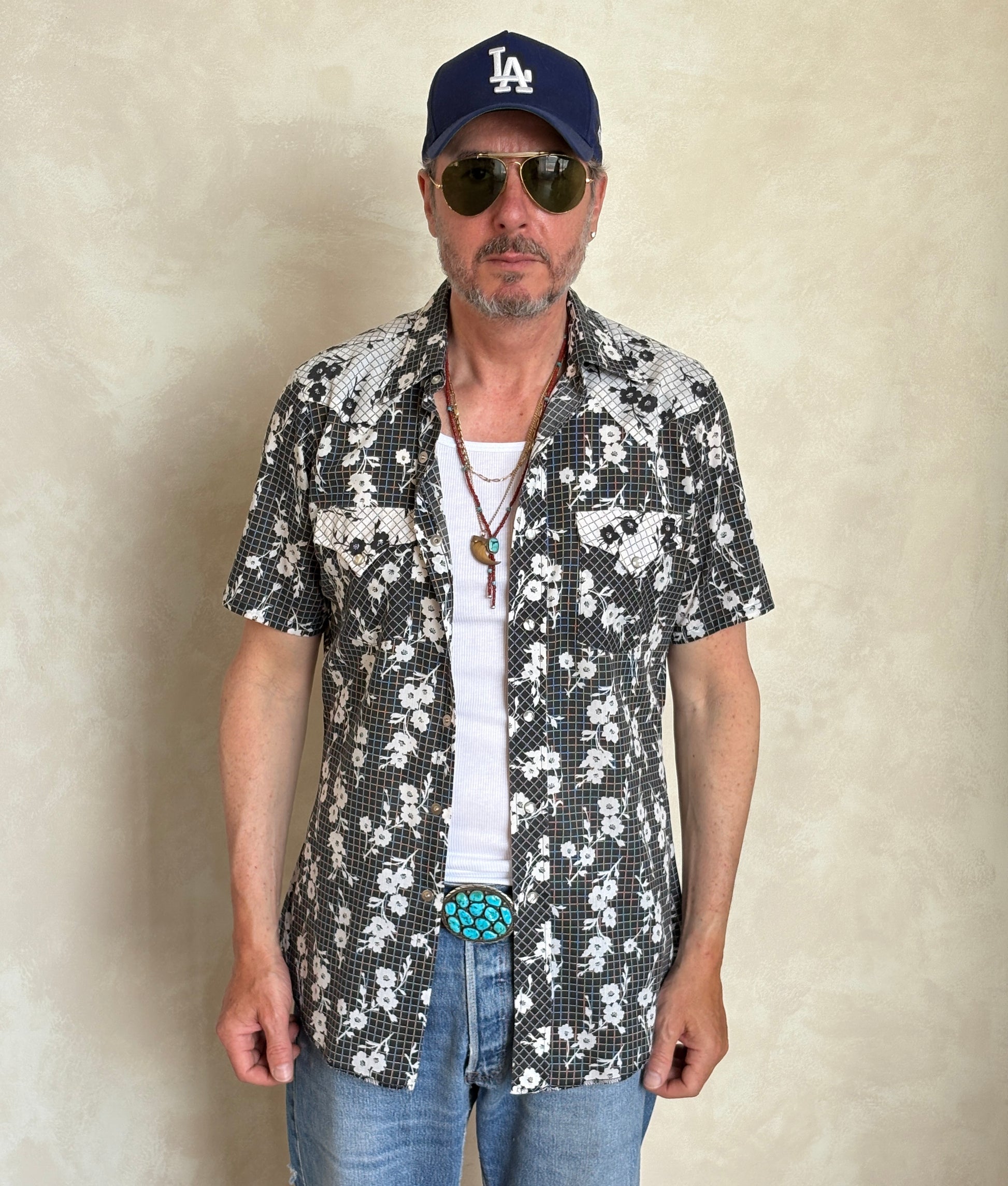 Size M. Authentic 70’s Ely Plain Western Shirt — Vintage Print - USA Vintage Bcn