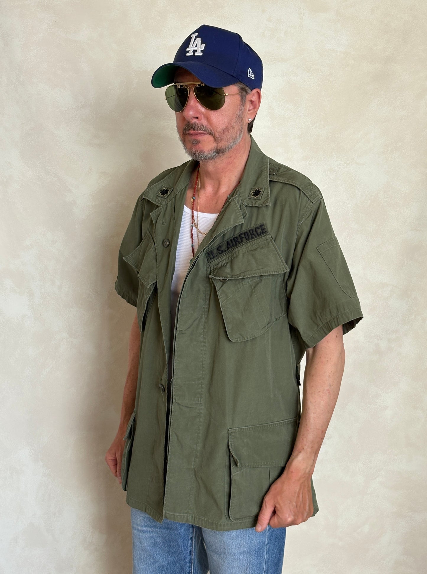 Size Large Reg. 2nd second pattern 1965 jungle jacket Vietnam war era - USA Vintage Bcn