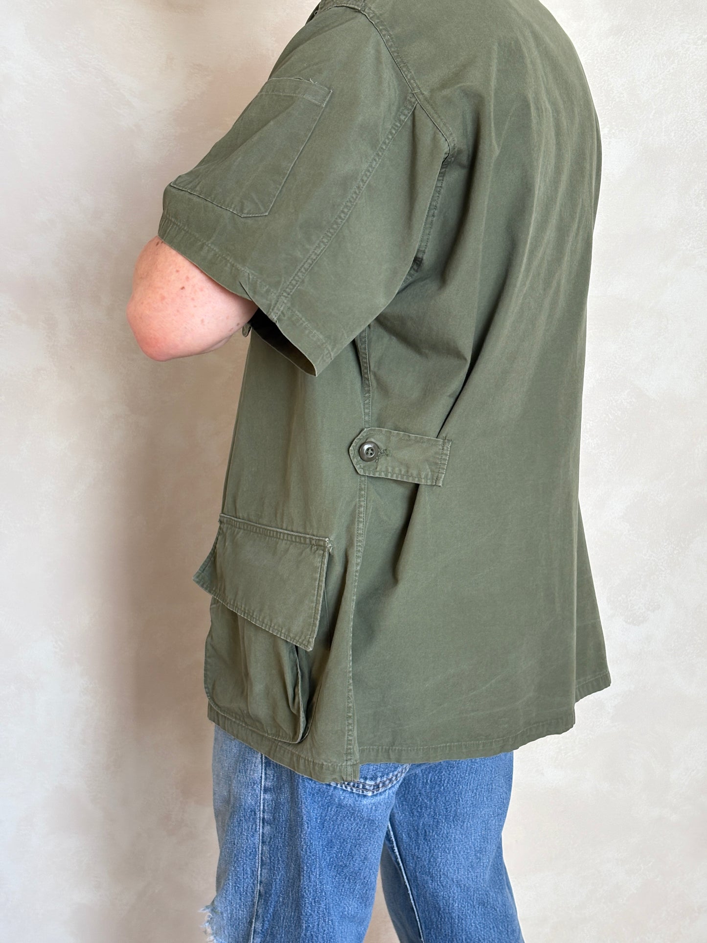 Size Large Reg. 2nd second pattern 1965 jungle jacket Vietnam war era - USA Vintage Bcn
