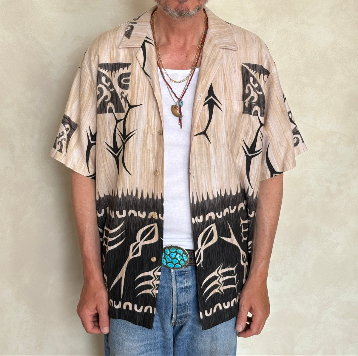 XL. Vintage 80s Hawaiian cotton shirt-AJ357 Studio