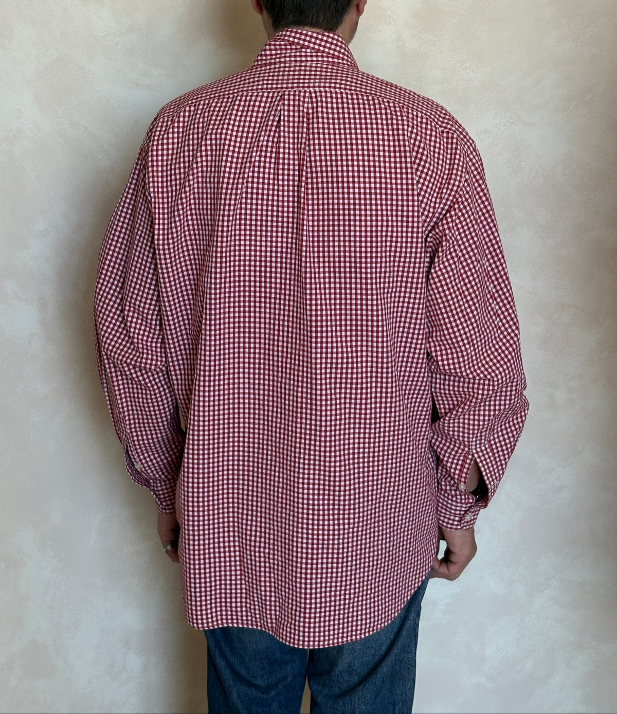 Ralph Lauren Golf TILDEN Button-Down Shirt Large | Red White Gingham Check Cotton | Mens Classic Golf Shirt-AJ357 Studio