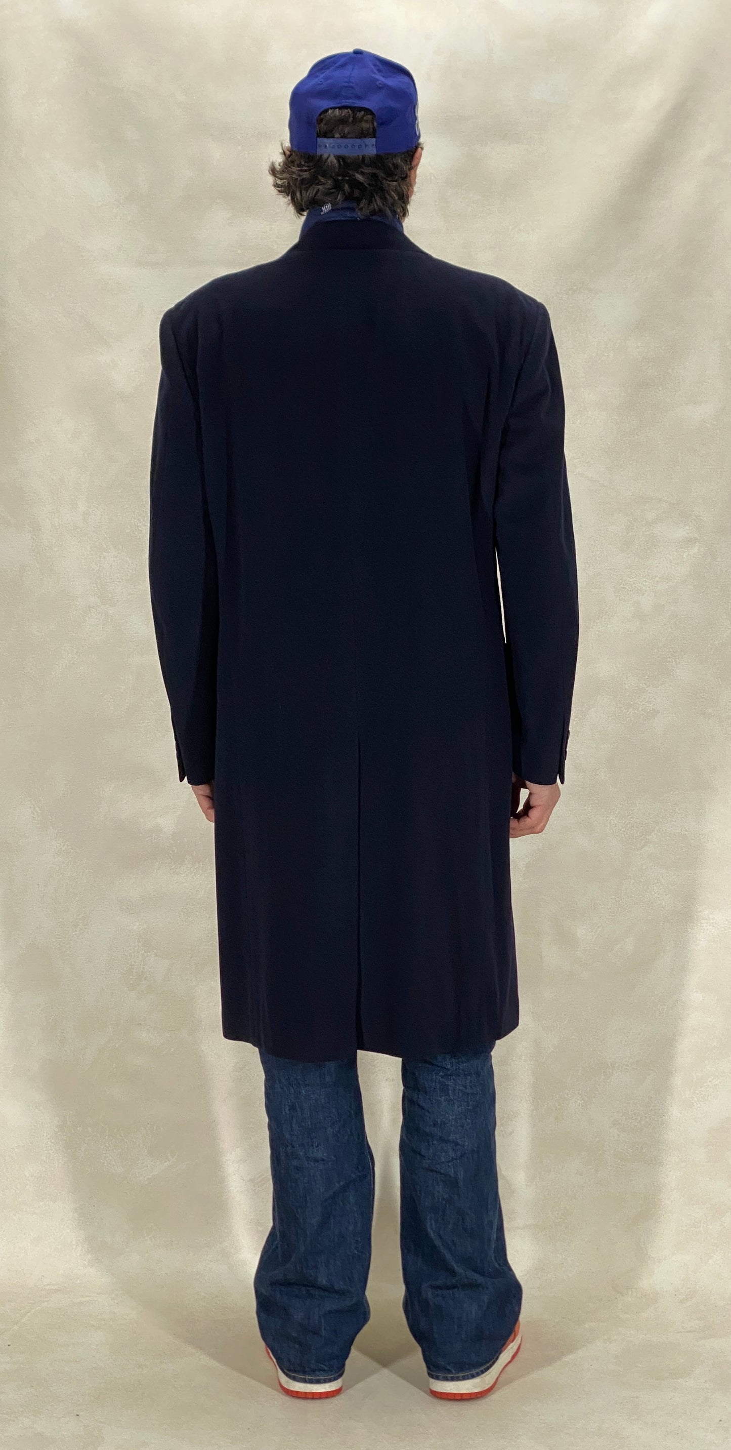 Size 52 EU  Vintage dark blue Burberrys Cashmere Overcoat – Double Breasted Classic.