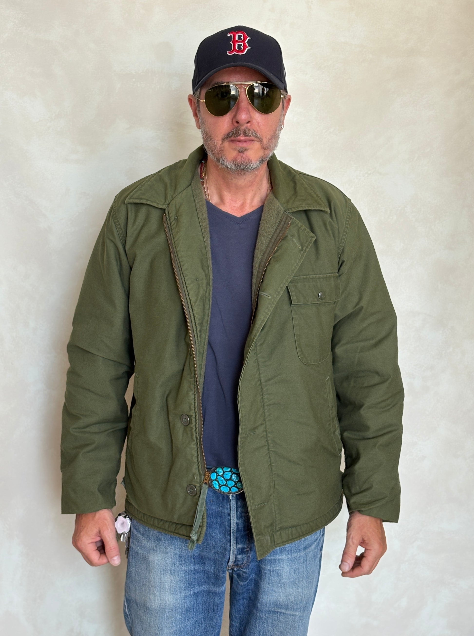 Large. Authentic Vintage 1973 A2 US Navy deck jacket. USN - USA Vintage Bcn