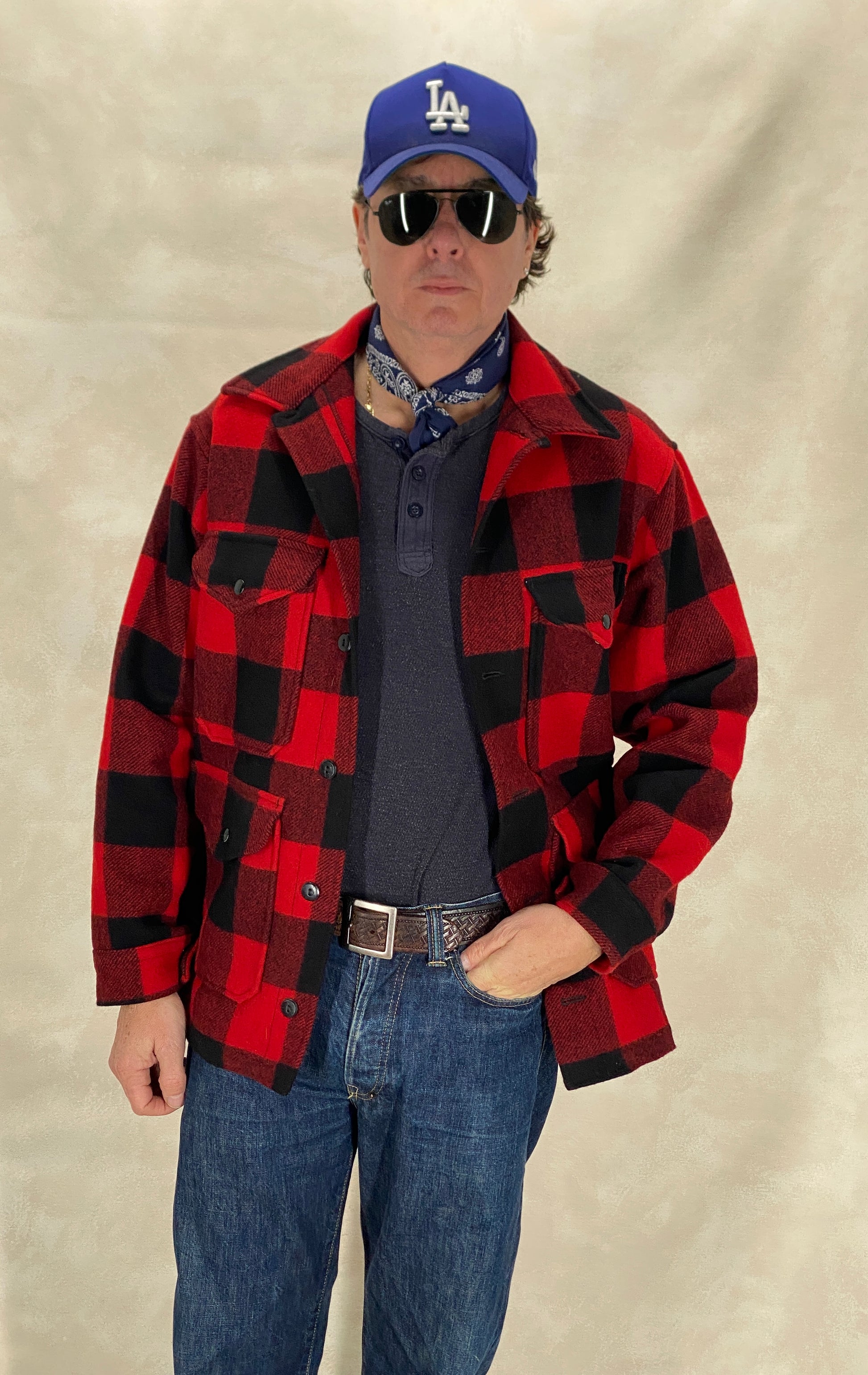 Size Medium- Vintage 60s Pendleton Buffalo Plaid Wool Jacket - USA Vintage Bcn