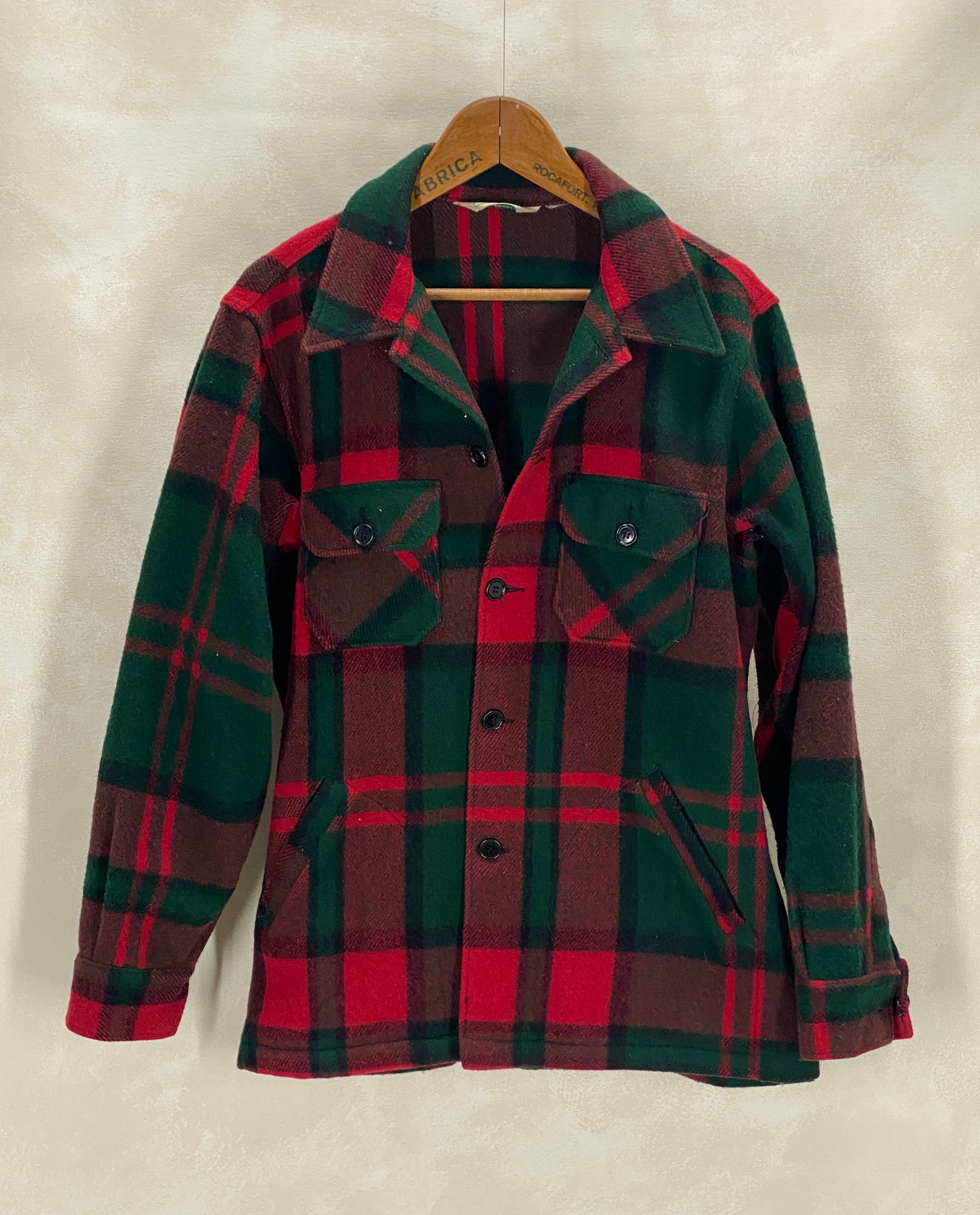 Size Large. Vintage L.L. Bean Wool Plaid Jacket – 4 Pockets – Made in USA - USA Vintage Bcn