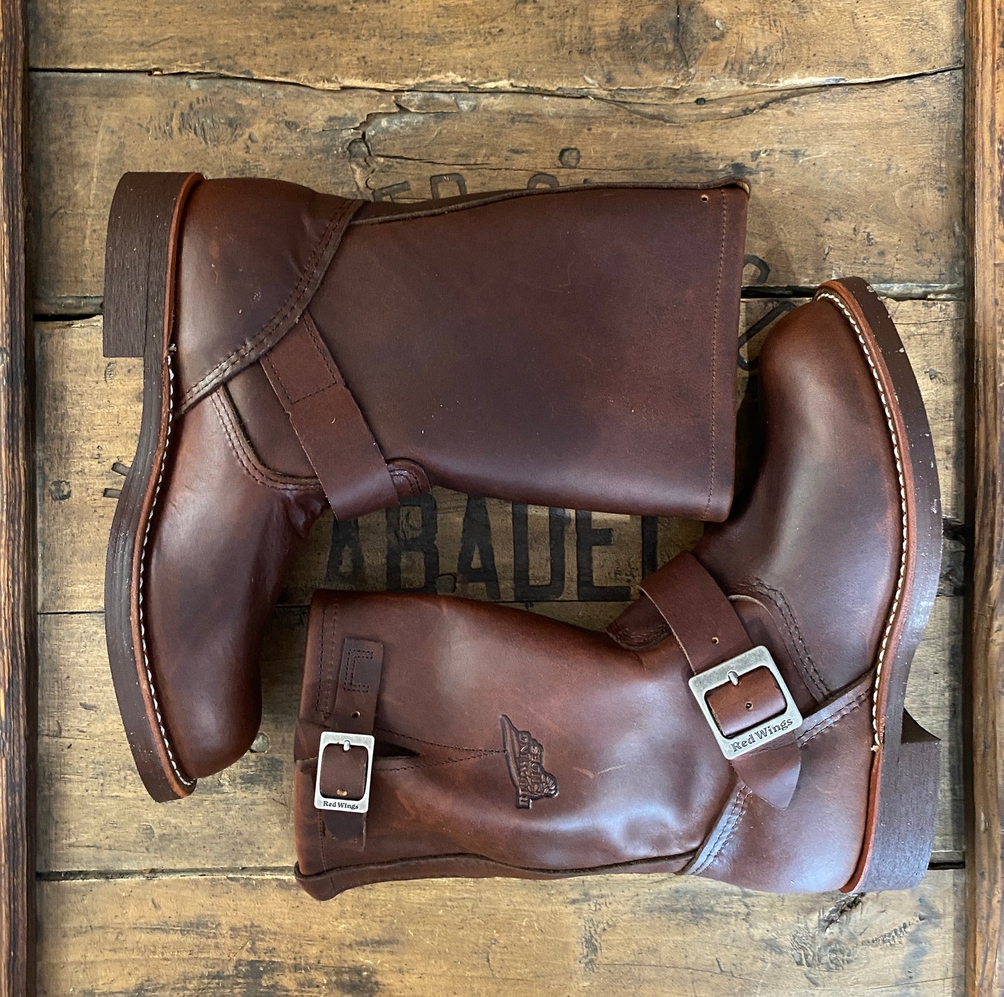 Size 5.5D (37.5 EU ) R W 2991 Engineers Boots Made In USA ( Second ) - USA Vintage Bcn