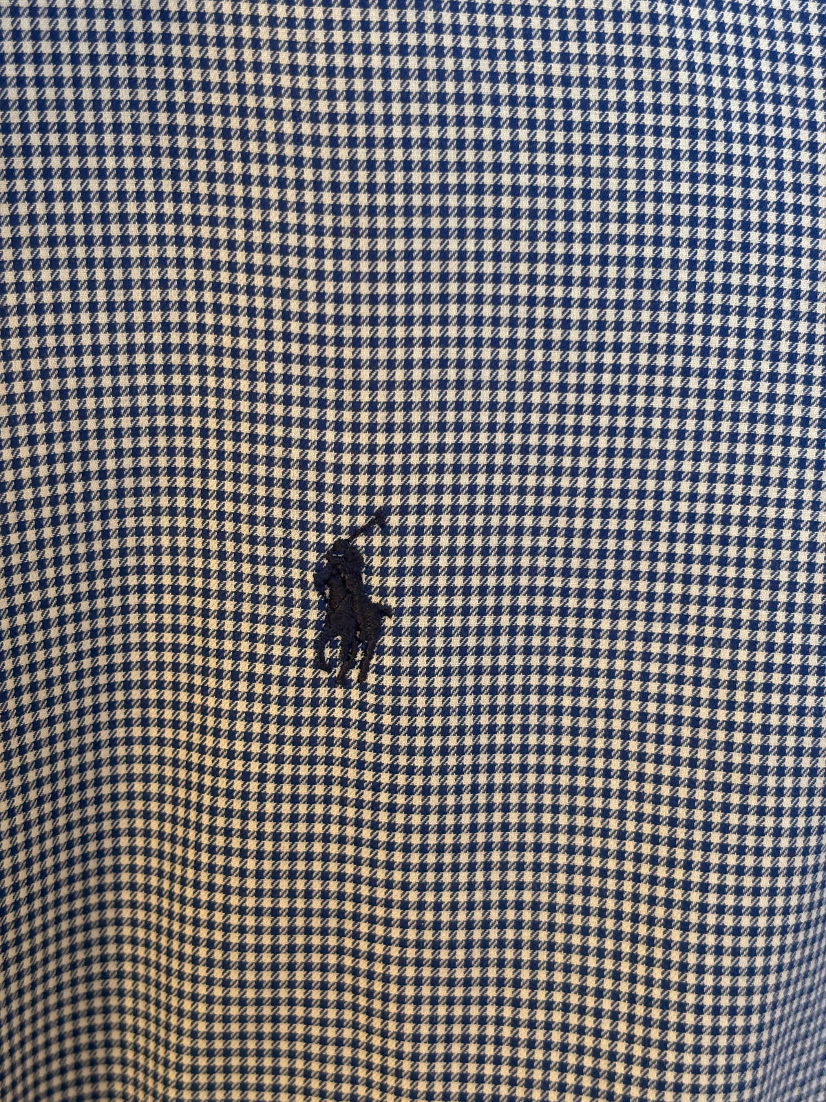 Polo Ralph Lauren Andrew Shirt 16/35 Navy Gingham 100% Cotton-AJ357 Studio