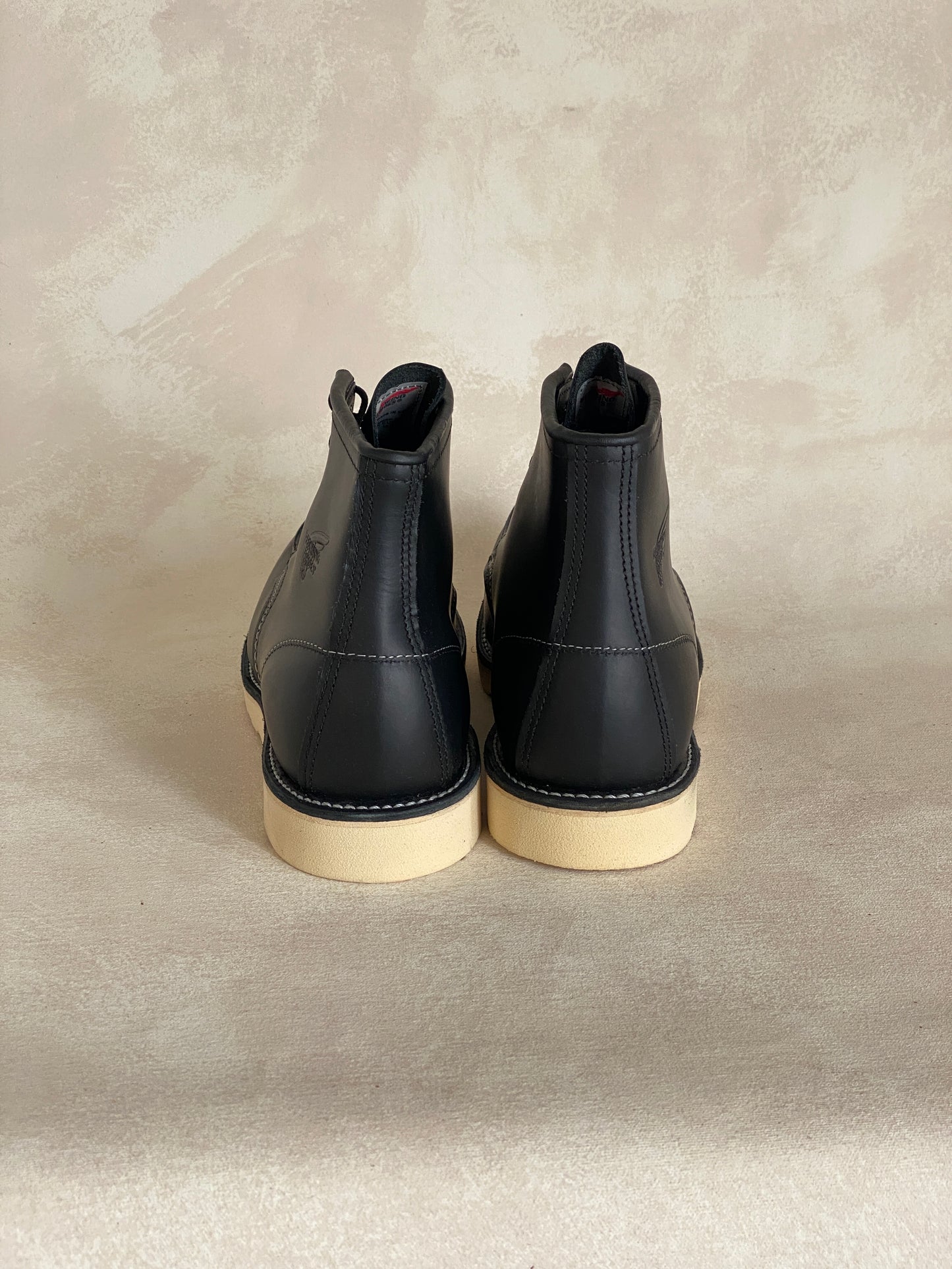Size 10D / 43EU Red Wing 8130 Moc Toe Black Boots Made in USA (Second) - USA Vintage Bcn