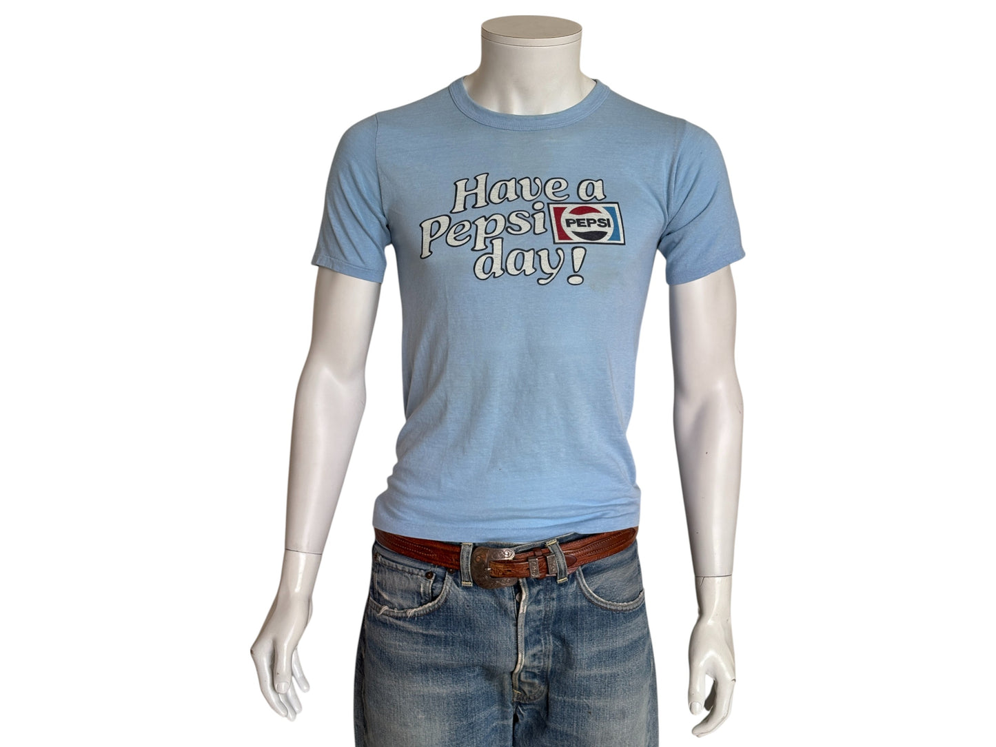 Small. 80s distressed vintage Pepsi-Cola t shirt - USA Vintage Bcn