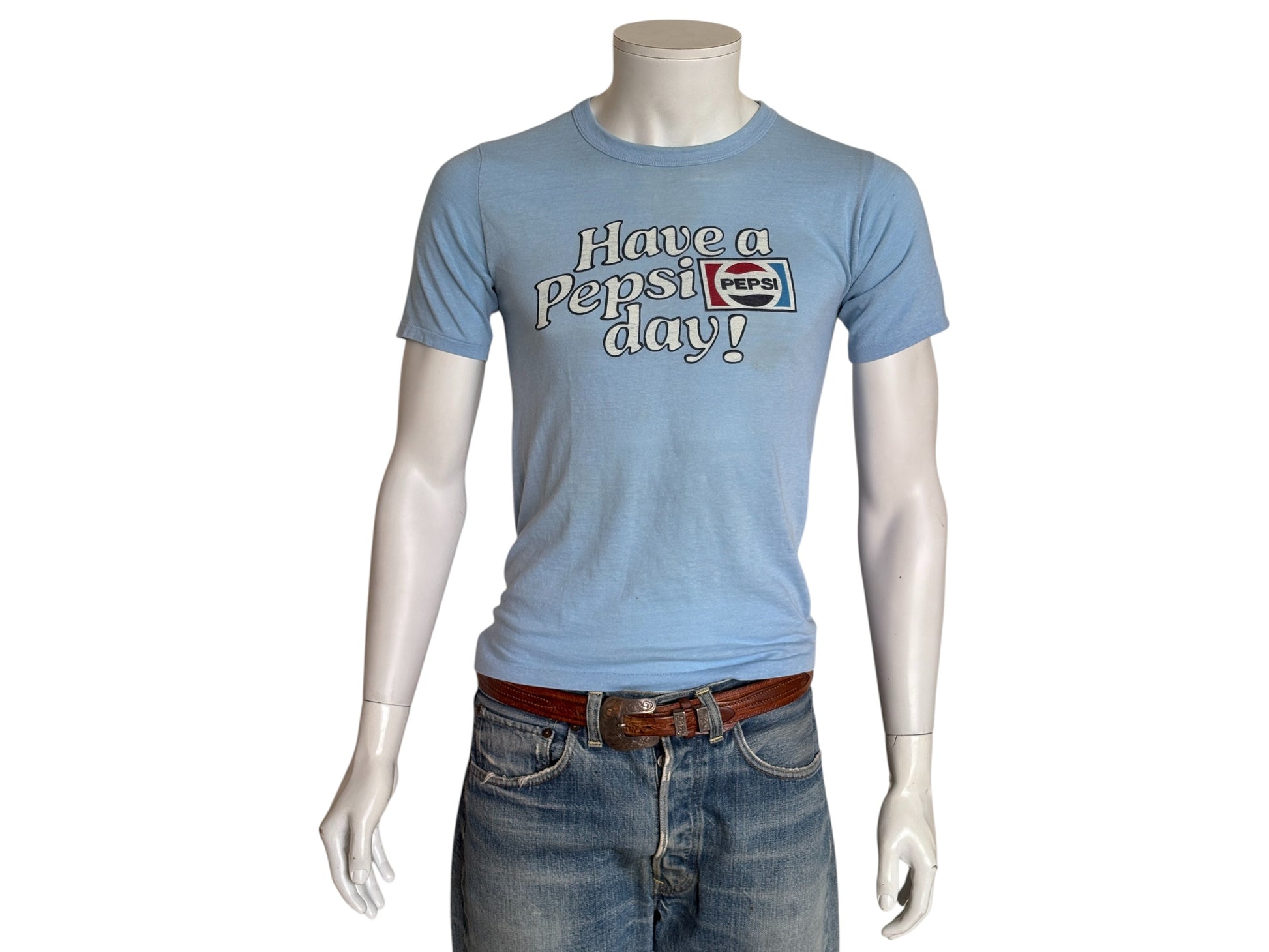 Small. 80s distressed vintage Pepsi-Cola t shirt - USA Vintage Bcn