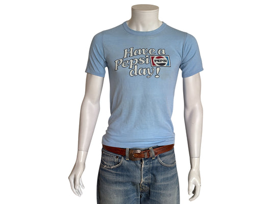 Small. 80s distressed vintage Pepsi-Cola t shirt - USA Vintage Bcn