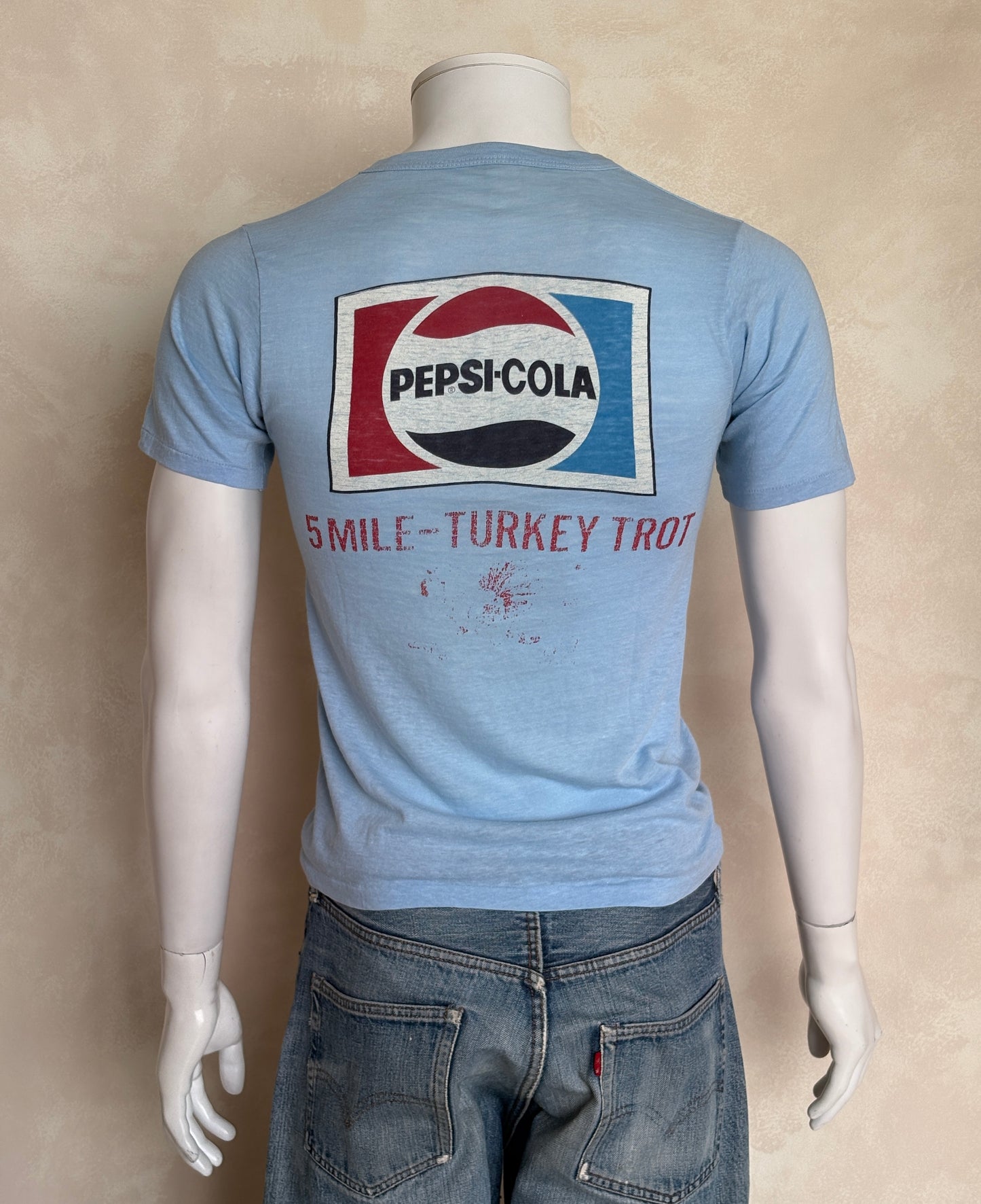Small. 80s distressed vintage Pepsi-Cola t shirt - USA Vintage Bcn
