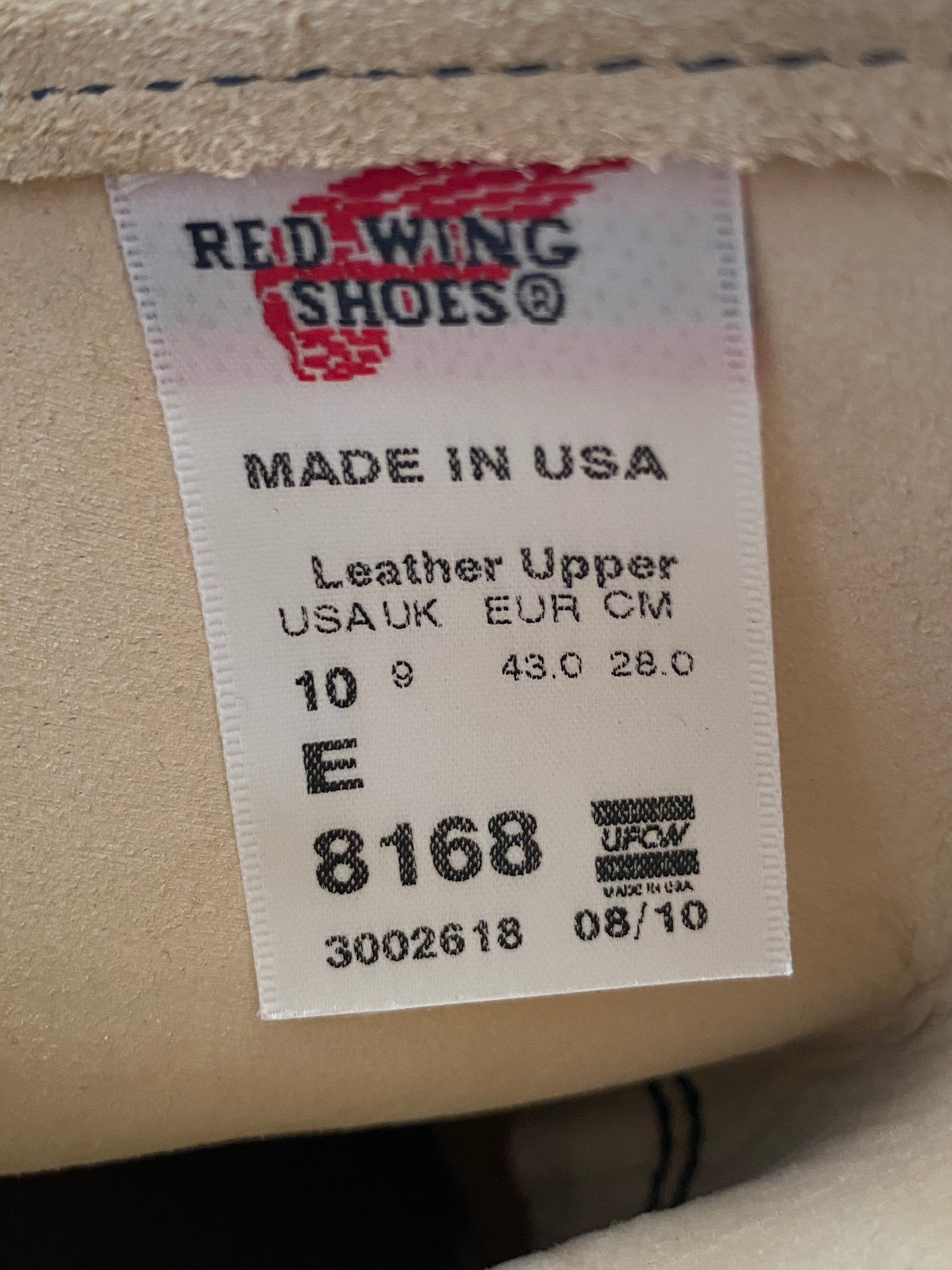 Size 10E (43 EU) Red Wing 8168 Pecos boots Made In USA ( Second ) - USA Vintage Bcn