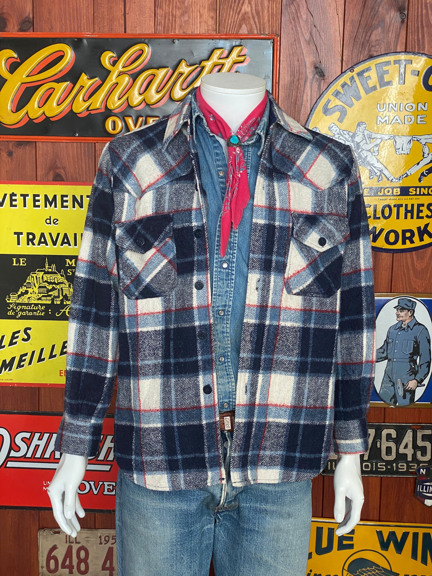 Size Med, 80s Heavy plaid shirt - USA Vintage Bcn