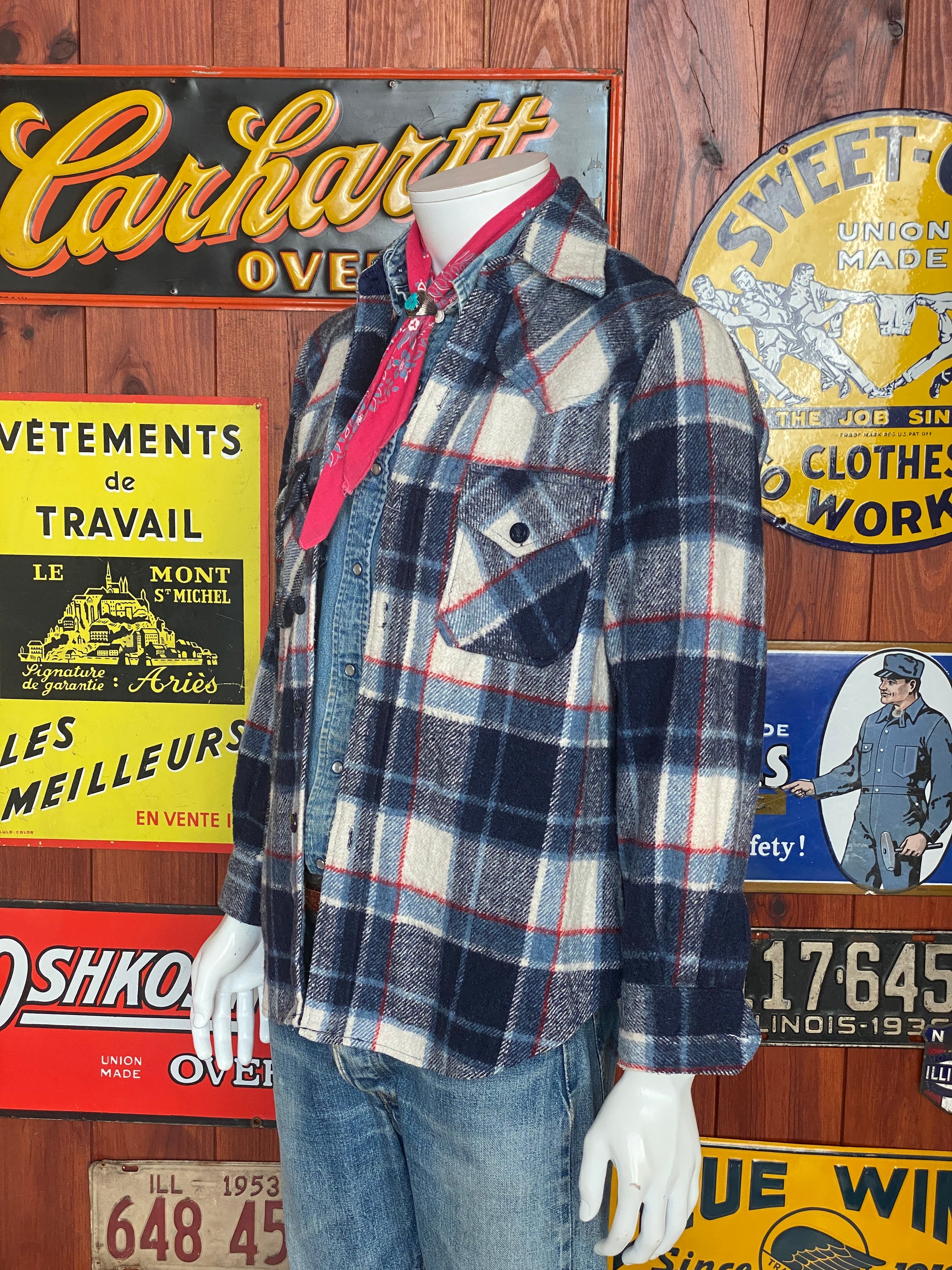 Size Med, 80s Heavy plaid shirt - USA Vintage Bcn