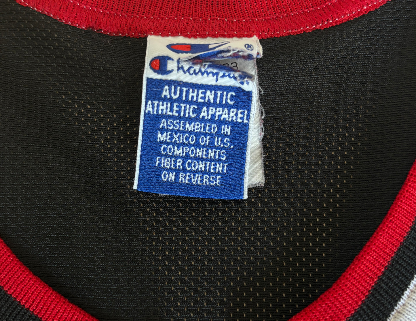 Champion Chicago Bulls #23 Jersey Size 40 Black Mesh Vintage 90s NBA Authentic