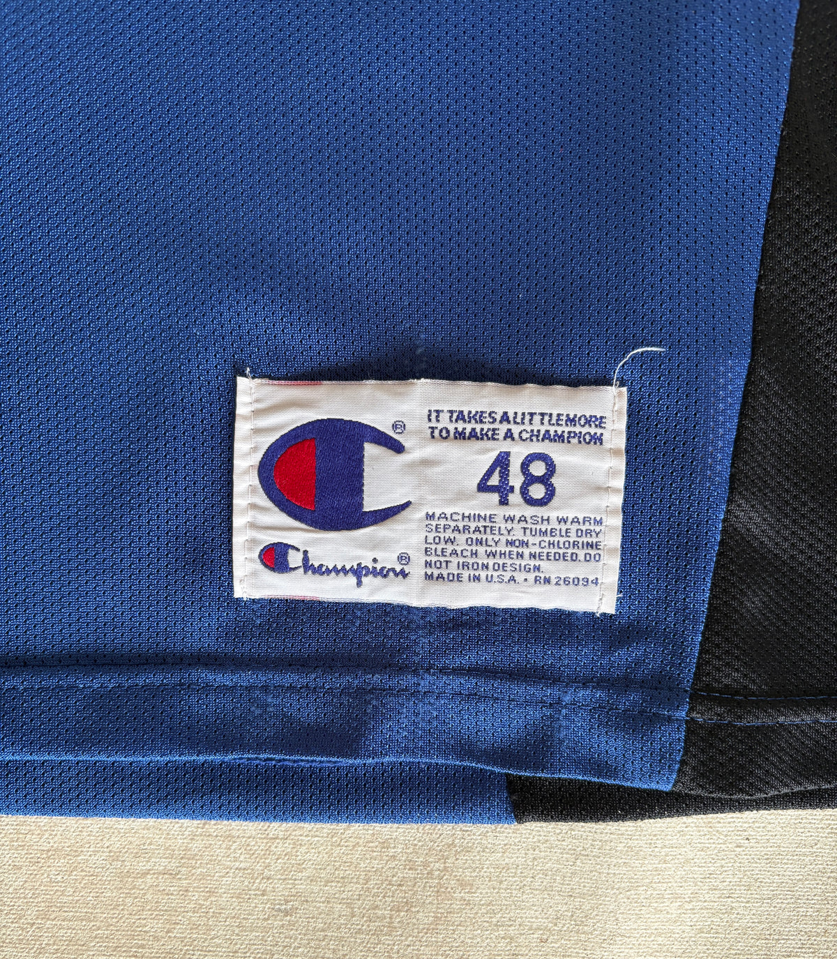Champion New York Knicks Charles Oakley #34 Jersey Size 48 Blue Black Orange 90s NBA USA-AJ357 Studio