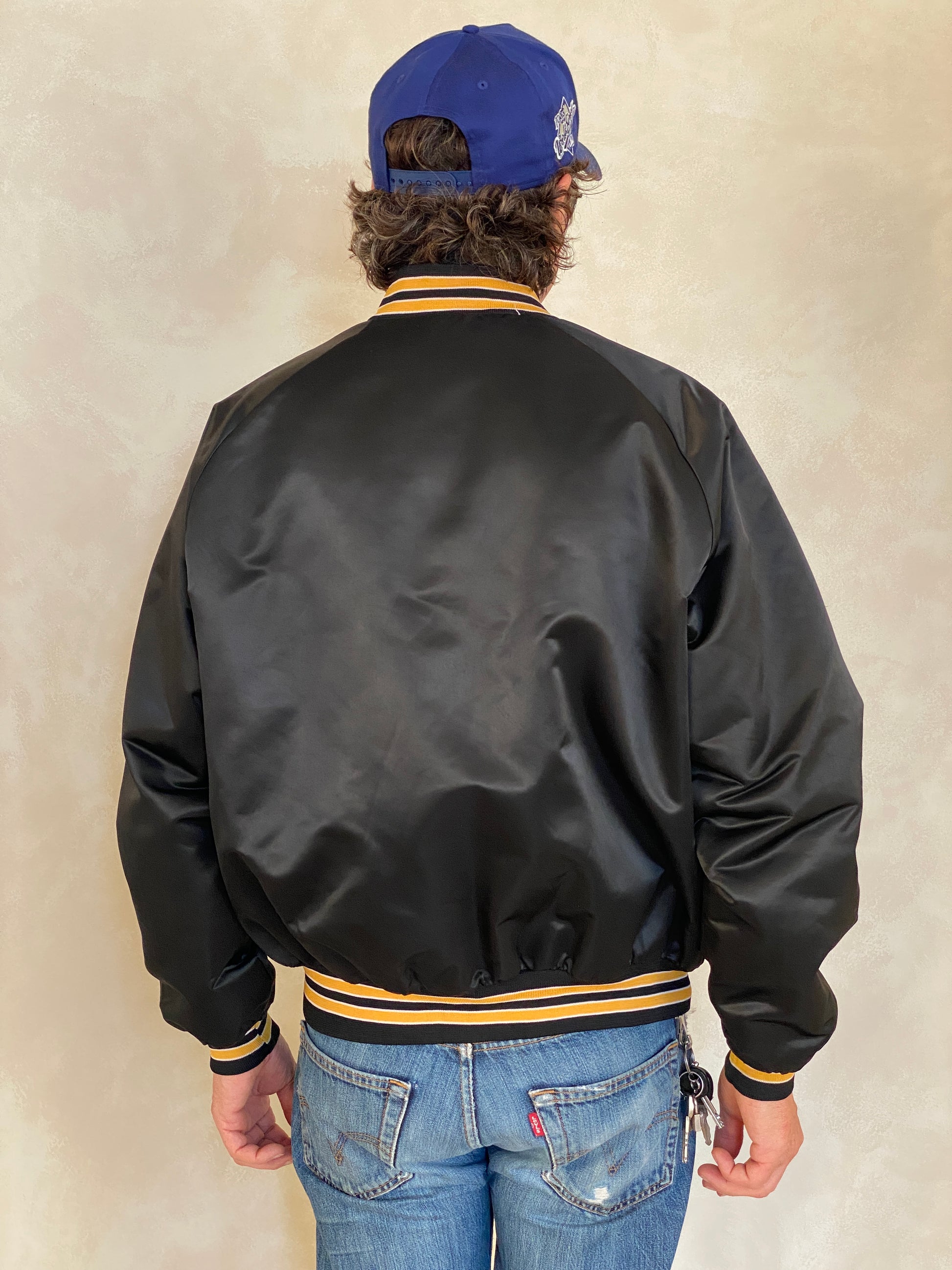 Large . Vintage Tech Satin jacket Made in USA - USA Vintage Bcn