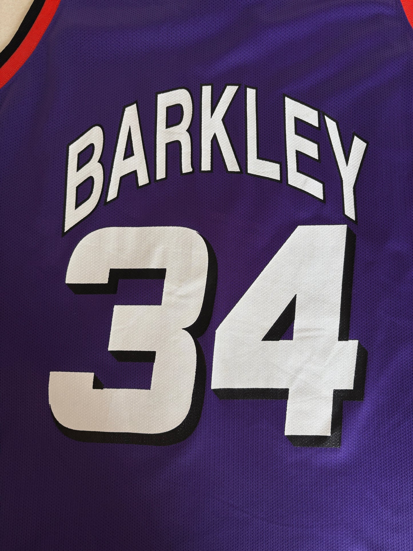 Champion Phoenix Suns Charles Barkley #34 Jersey Size 40 Purple Mesh 90s NBA Made USA