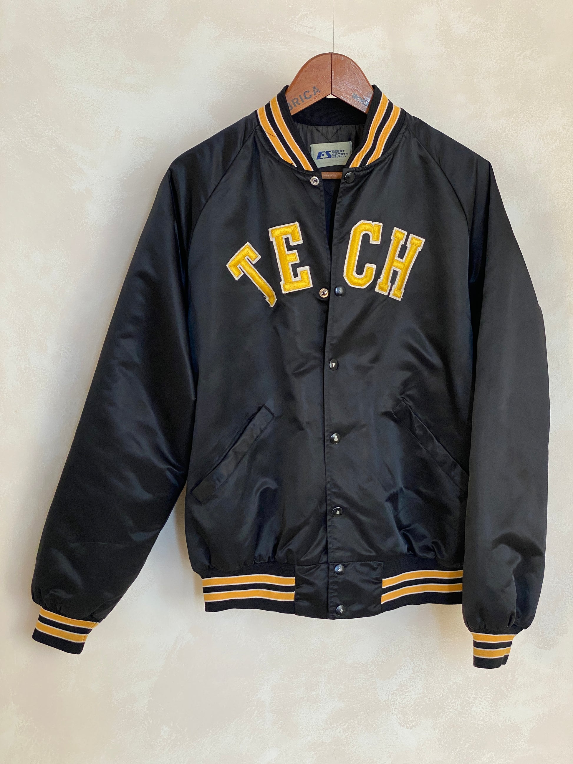 Large . Vintage Tech Satin jacket Made in USA - USA Vintage Bcn