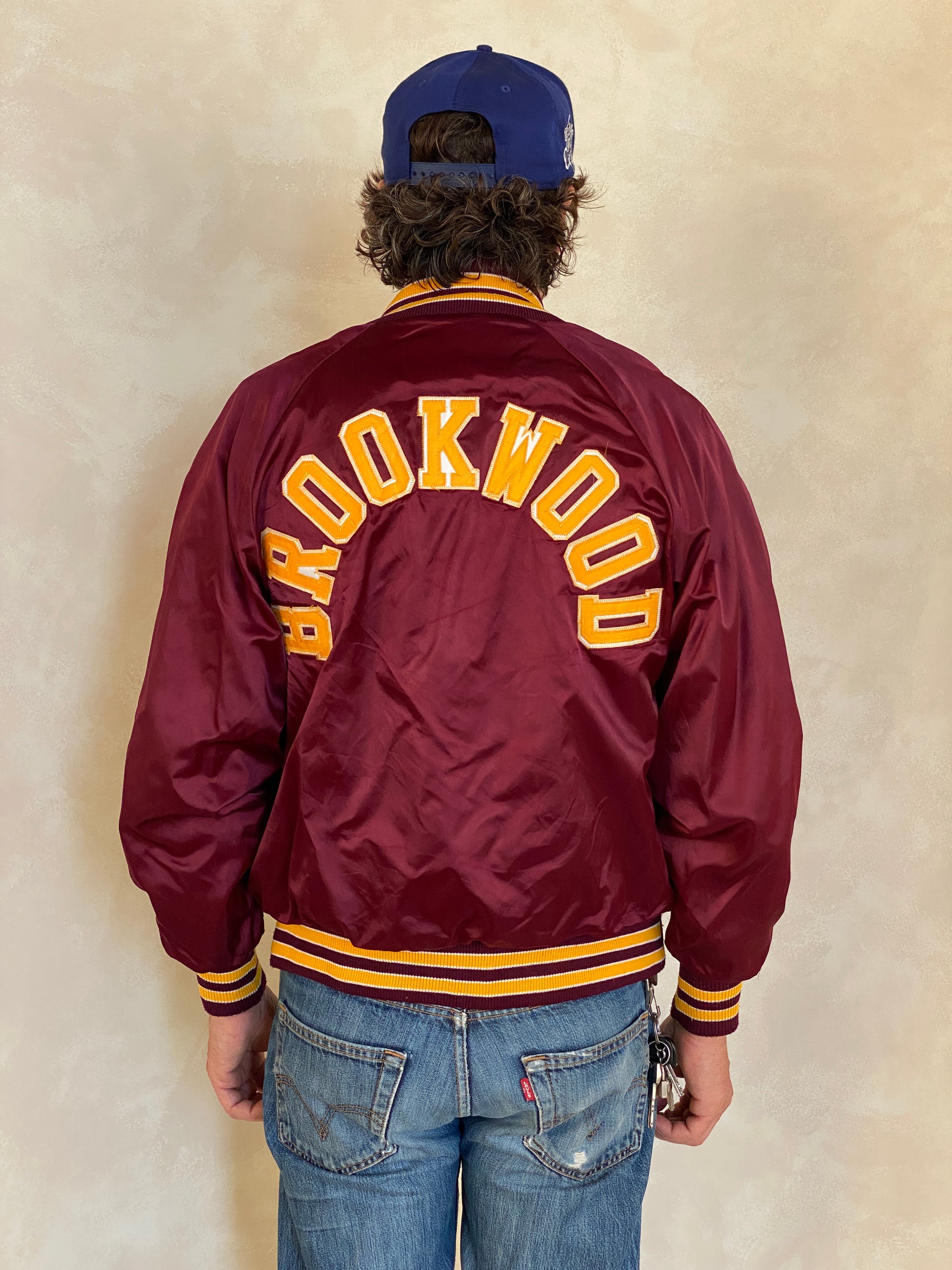 Size Small . Vintage Delong satin jacket Made in USA - USA Vintage Bcn