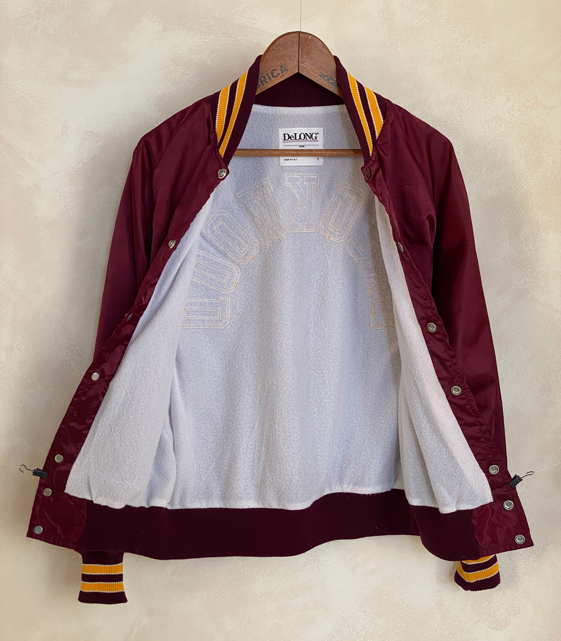 Size Small . Vintage Delong satin jacket Made in USA - USA Vintage Bcn