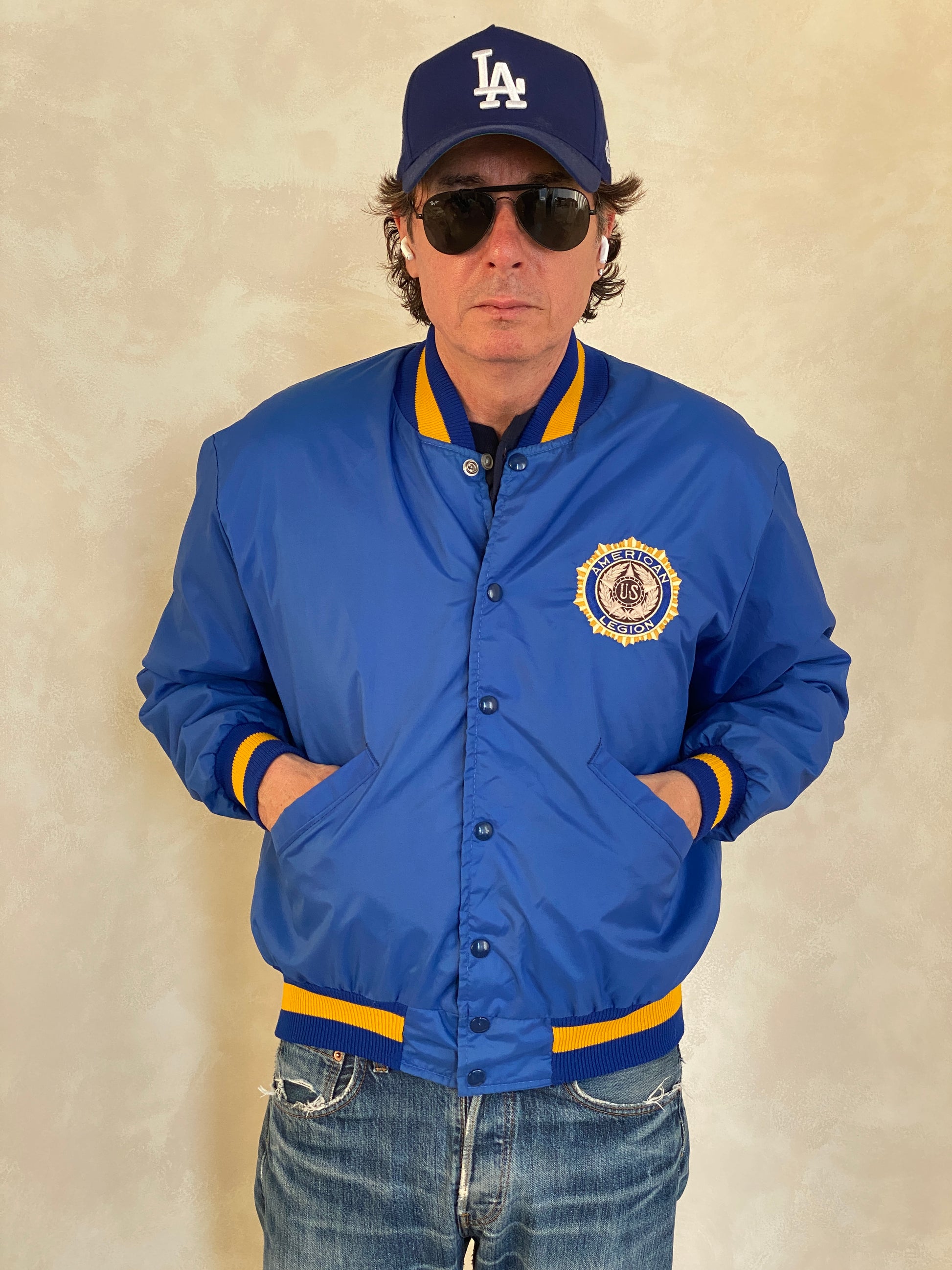 Size Med . Vintage Delong American Legion jacket Made in USA - USA Vintage Bcn