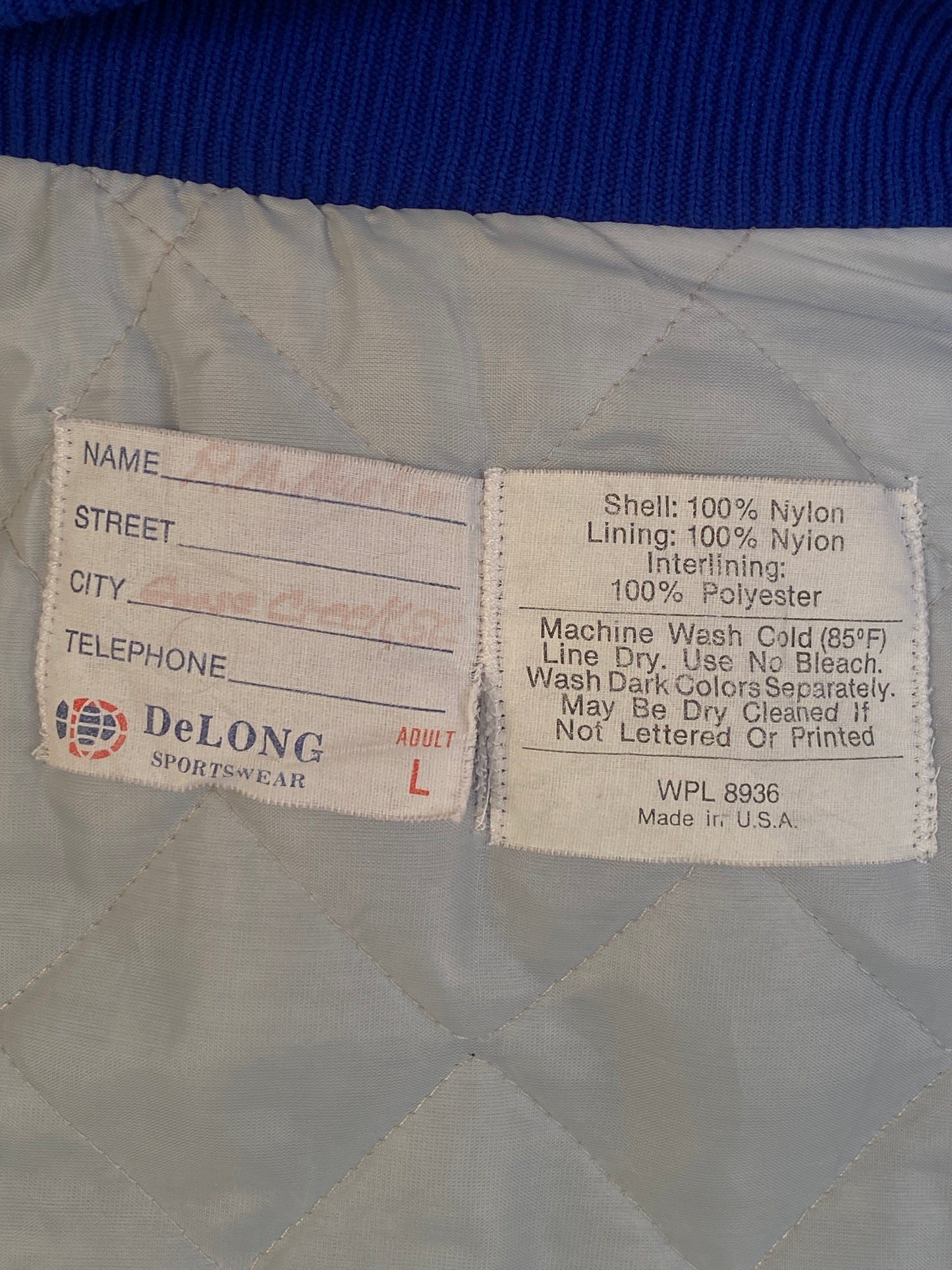 Size Med . Vintage Delong American Legion jacket Made in USA - USA Vintage Bcn