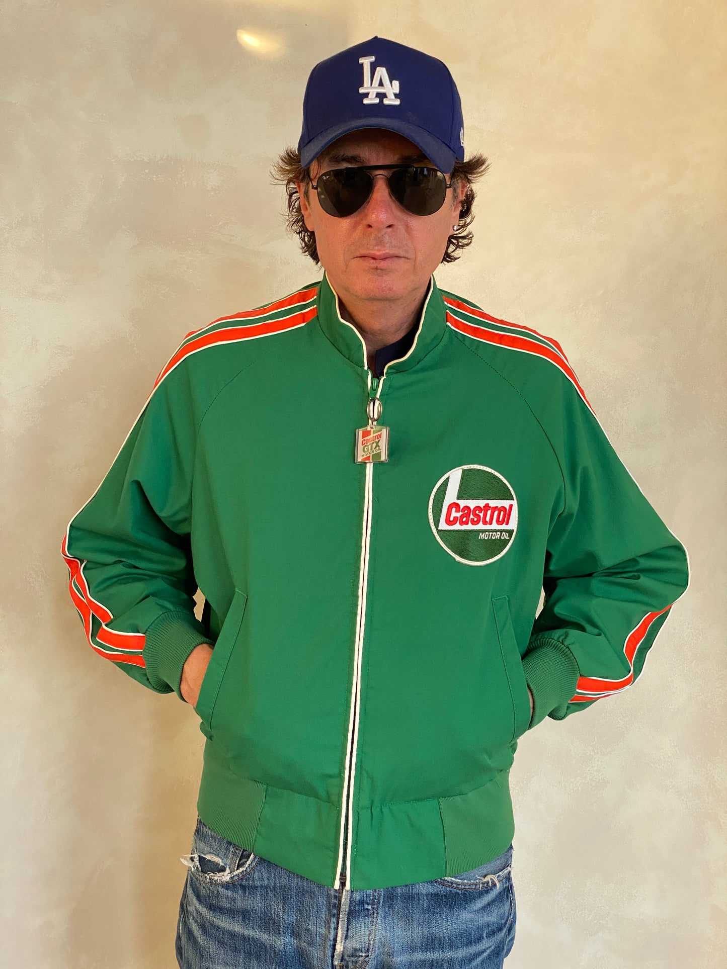 Size Large. Vintage Castrol racing jacket Made in USA - USA Vintage Bcn