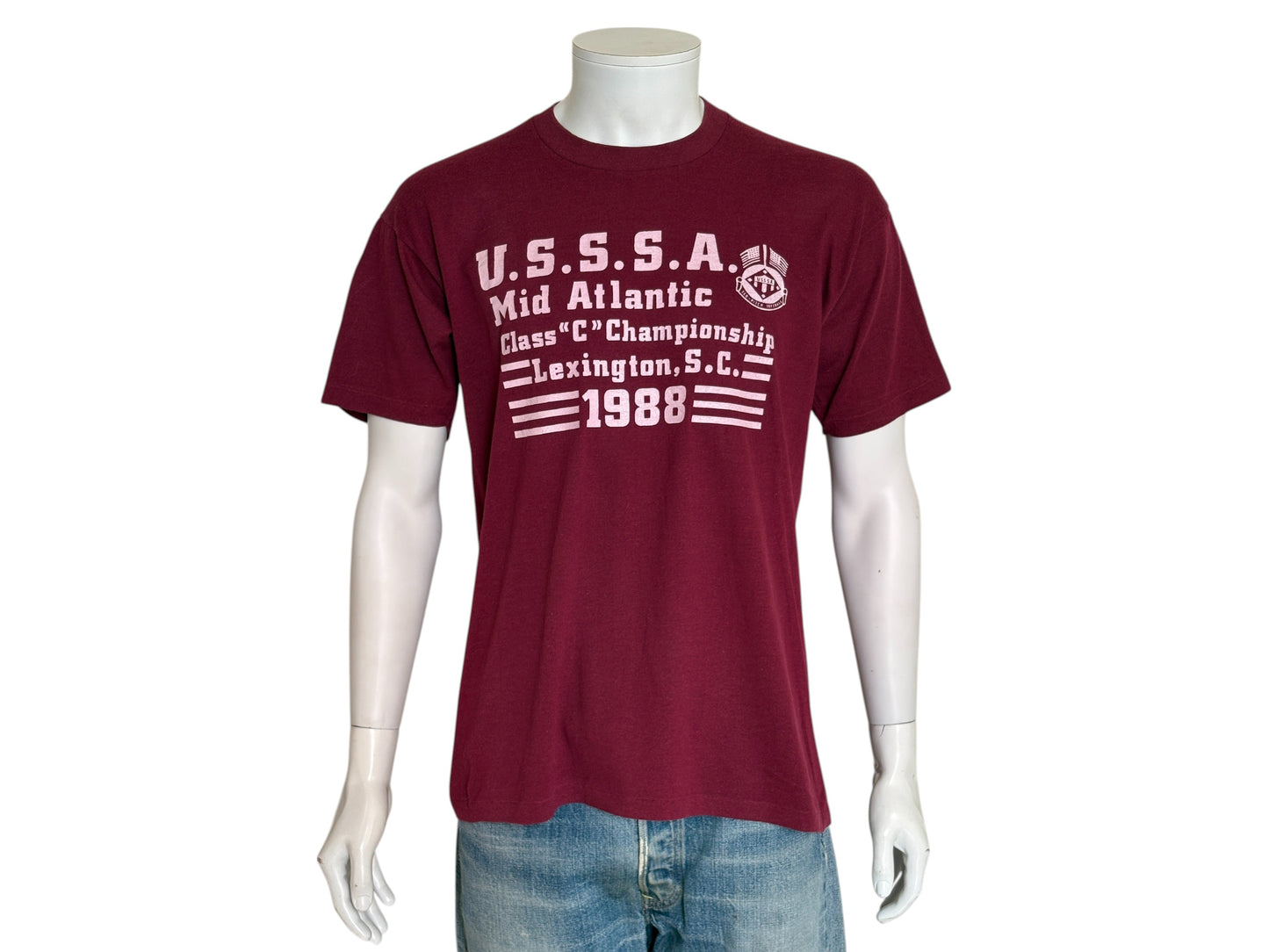 Vintage 1988 U.S.S.S.A. Softball t-shirt from the Mid Atlantic Championship, made in USA, size XL