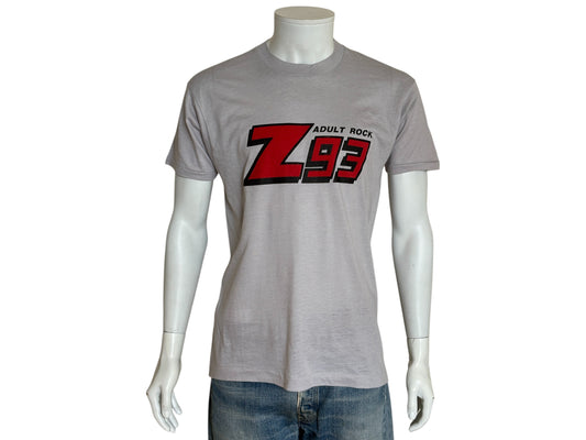 Vintage 1980s Z93 Adult Rock radio promo t-shirt made in USA, classic music tee