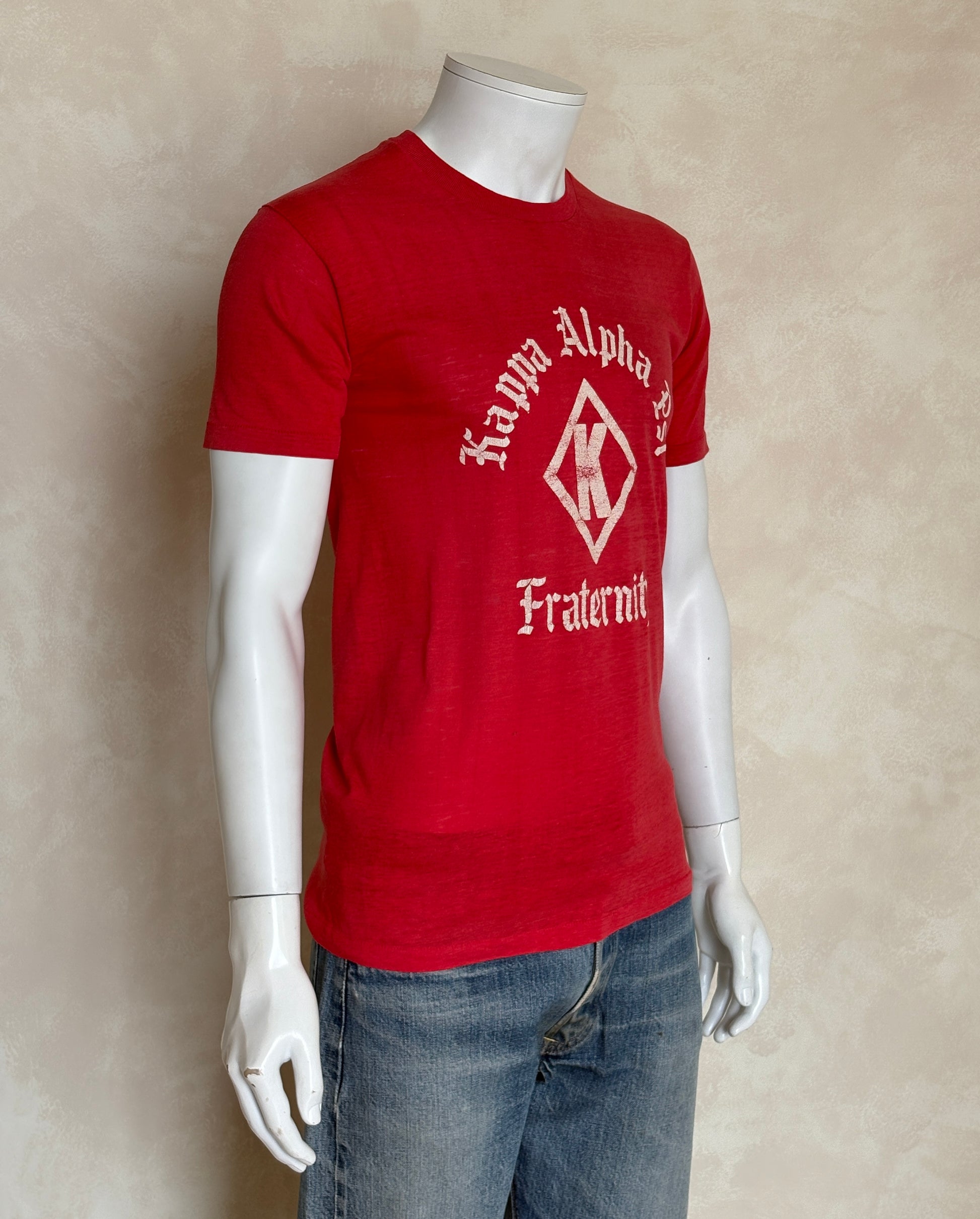 Vintage Kappa Alpha Psi fraternity t-shirt with bold collegiate lettering and Greek style, size large
