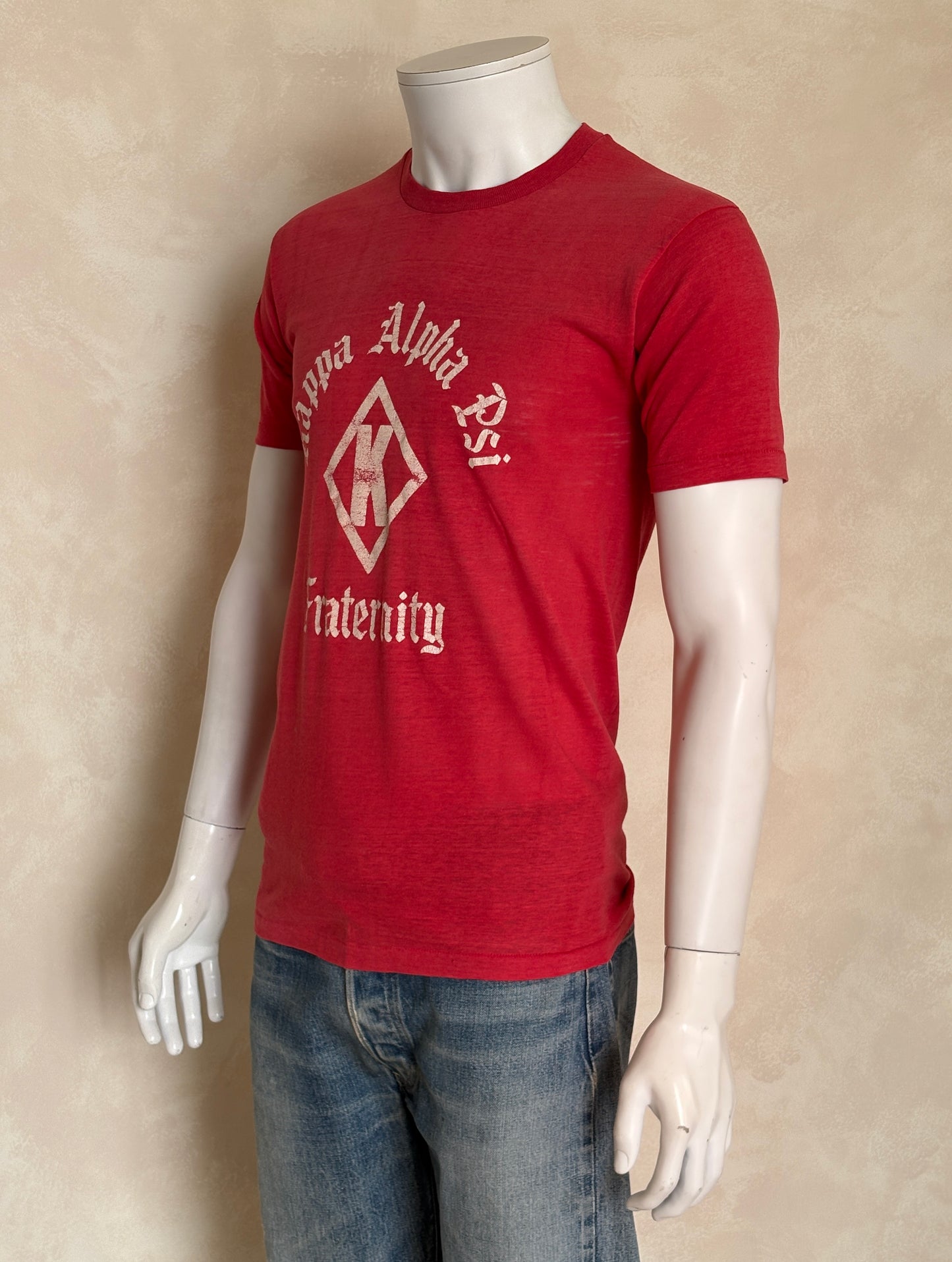 Vintage Kappa Alpha Psi fraternity t-shirt with bold collegiate lettering and Greek style, size large